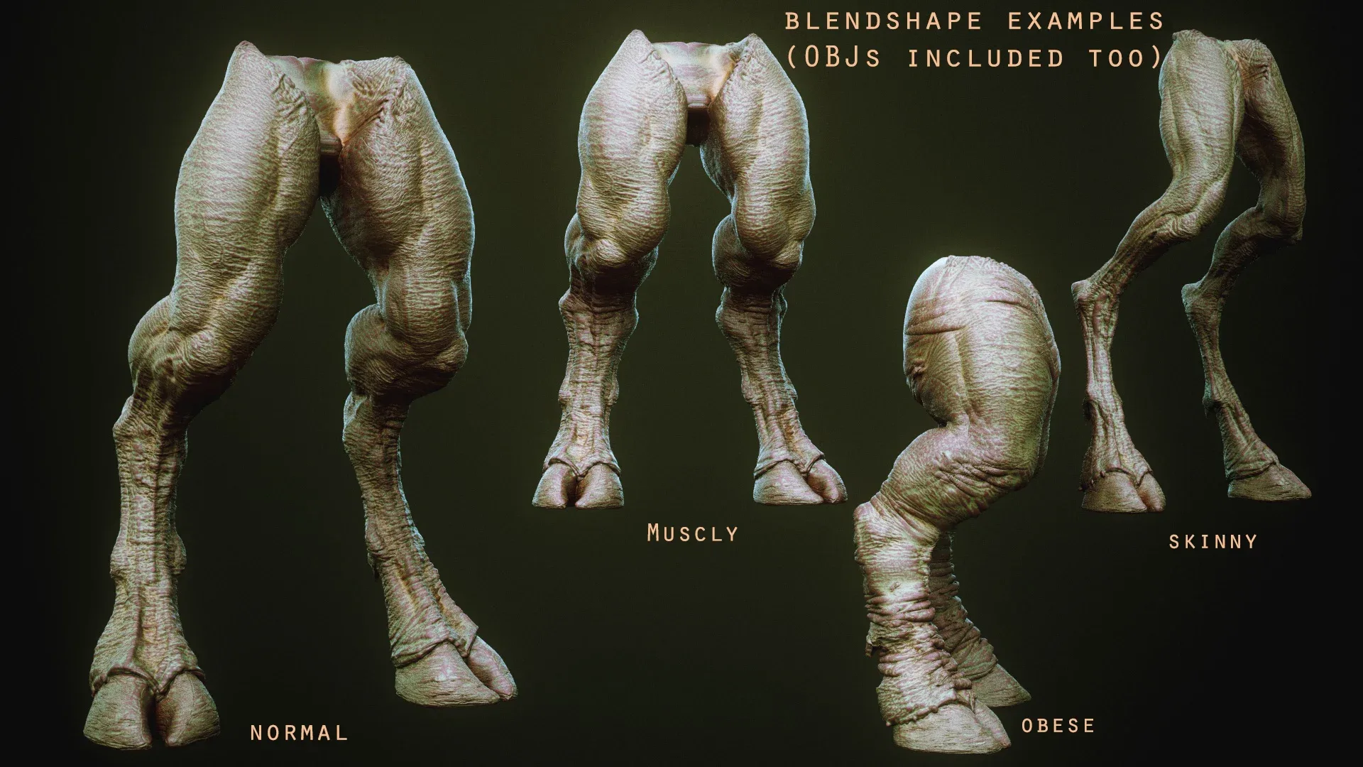 DEMON part 4: 40 Legs with Blendshapes