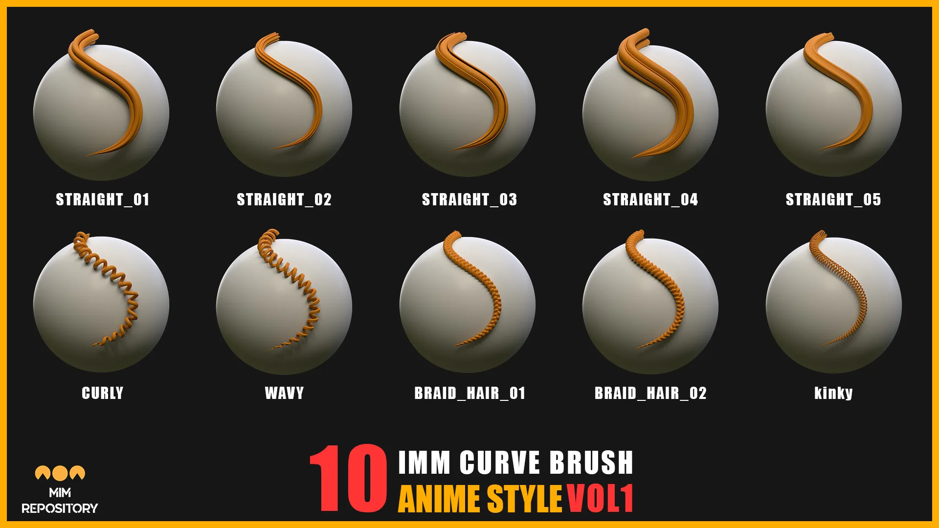 30 Stylized Hair (Anime Style) - VOL 01