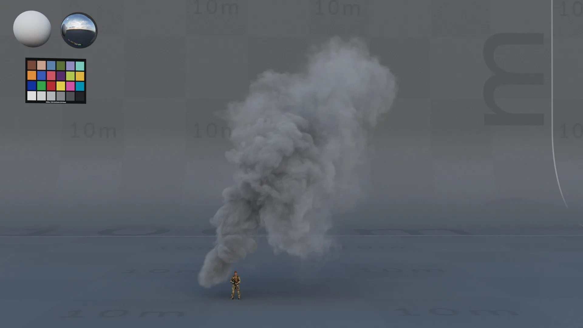 Smoke plumes bundle, 120 frames, 4x mid res, 1x high res