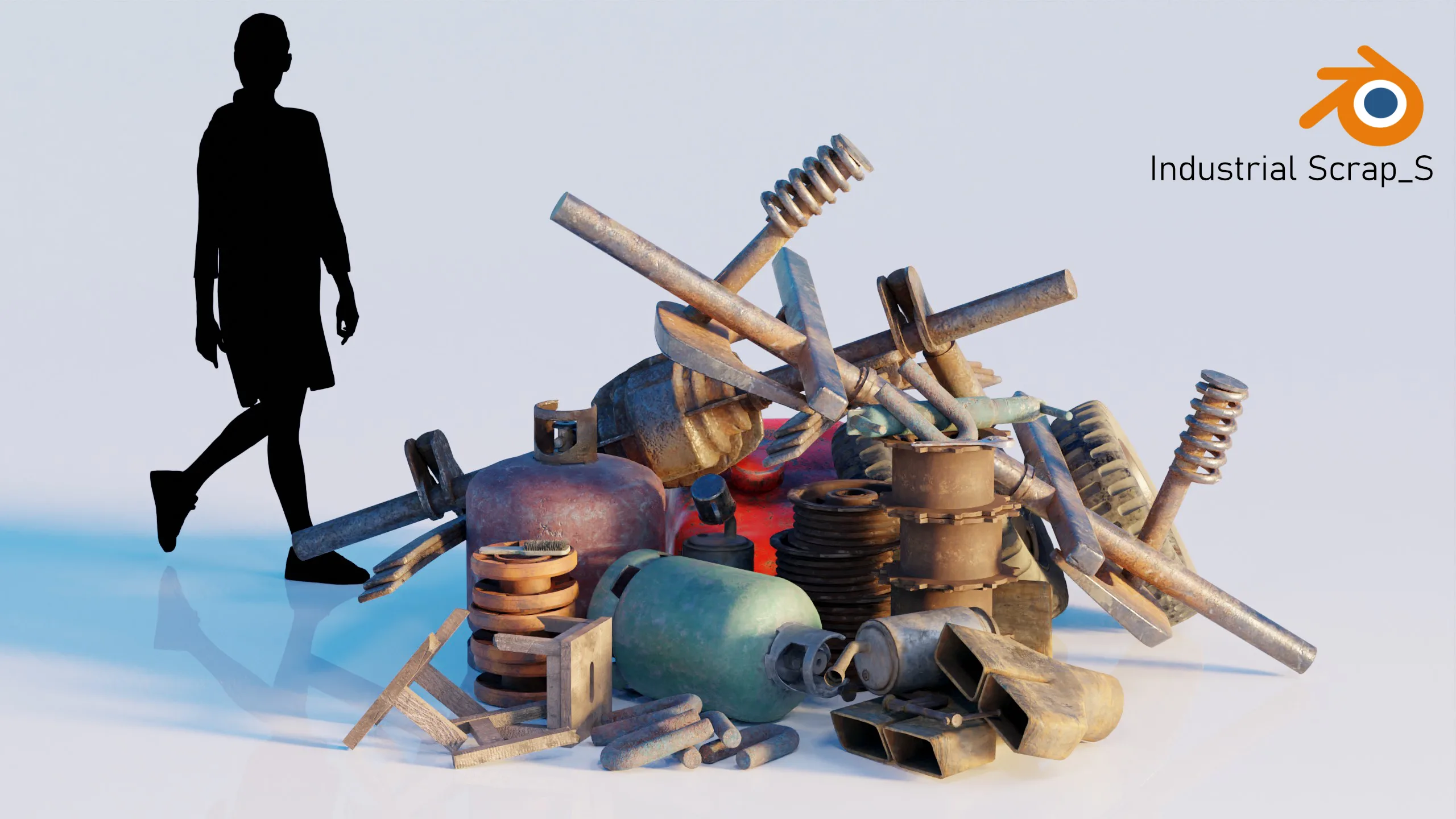 200+ Industrial Debris Scrap Trash 3d models Pack