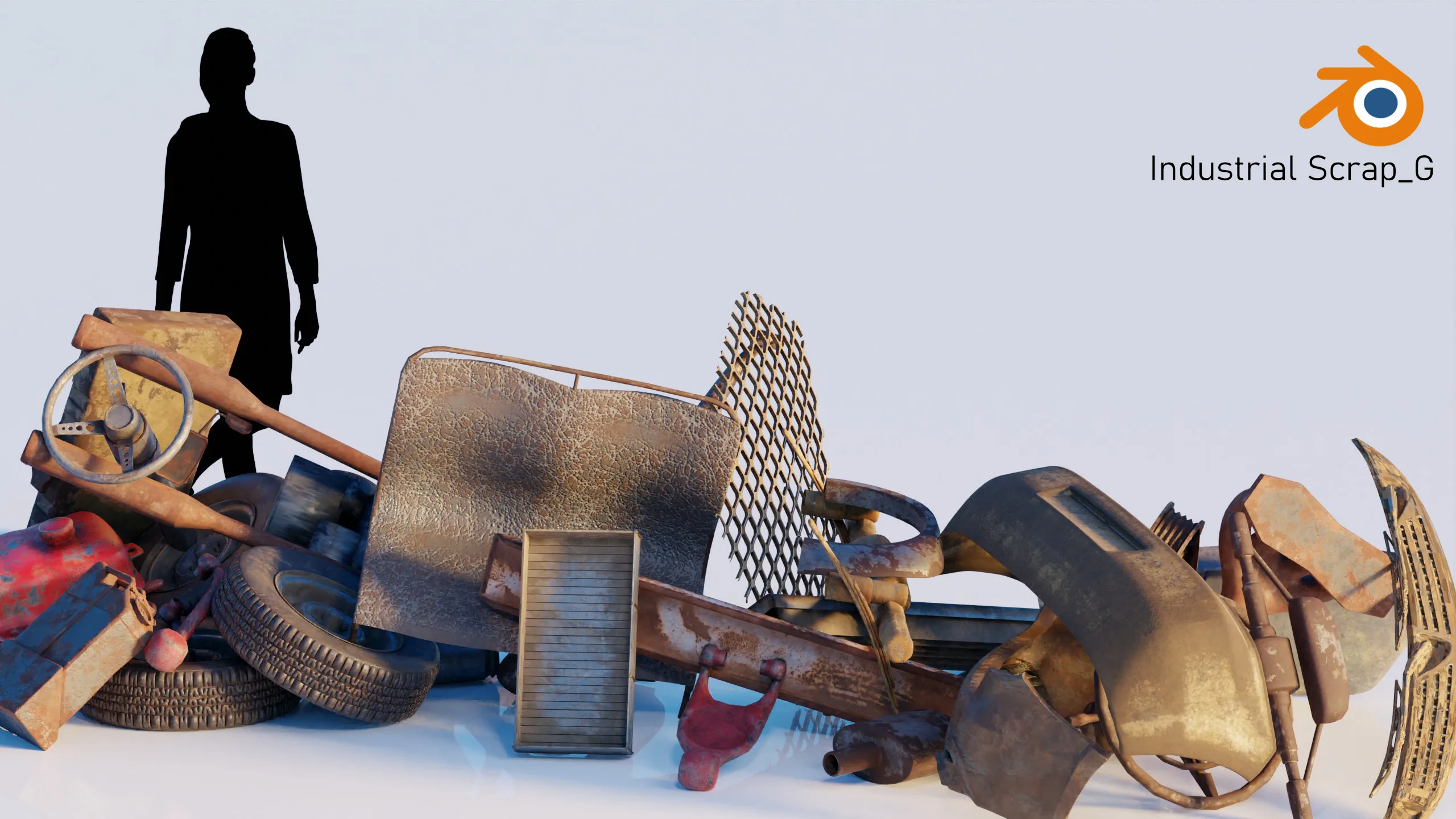 200+ Industrial Debris Scrap Trash 3d models Pack