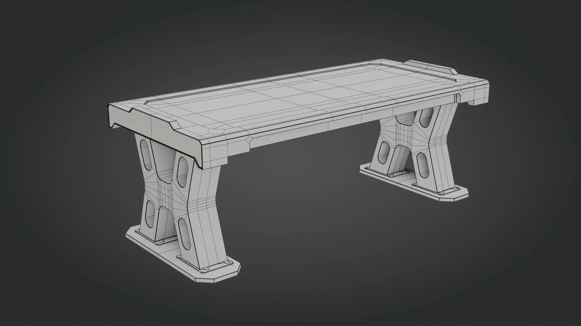 Sci-fi Work Bench - Low poly - PBR - Game ready