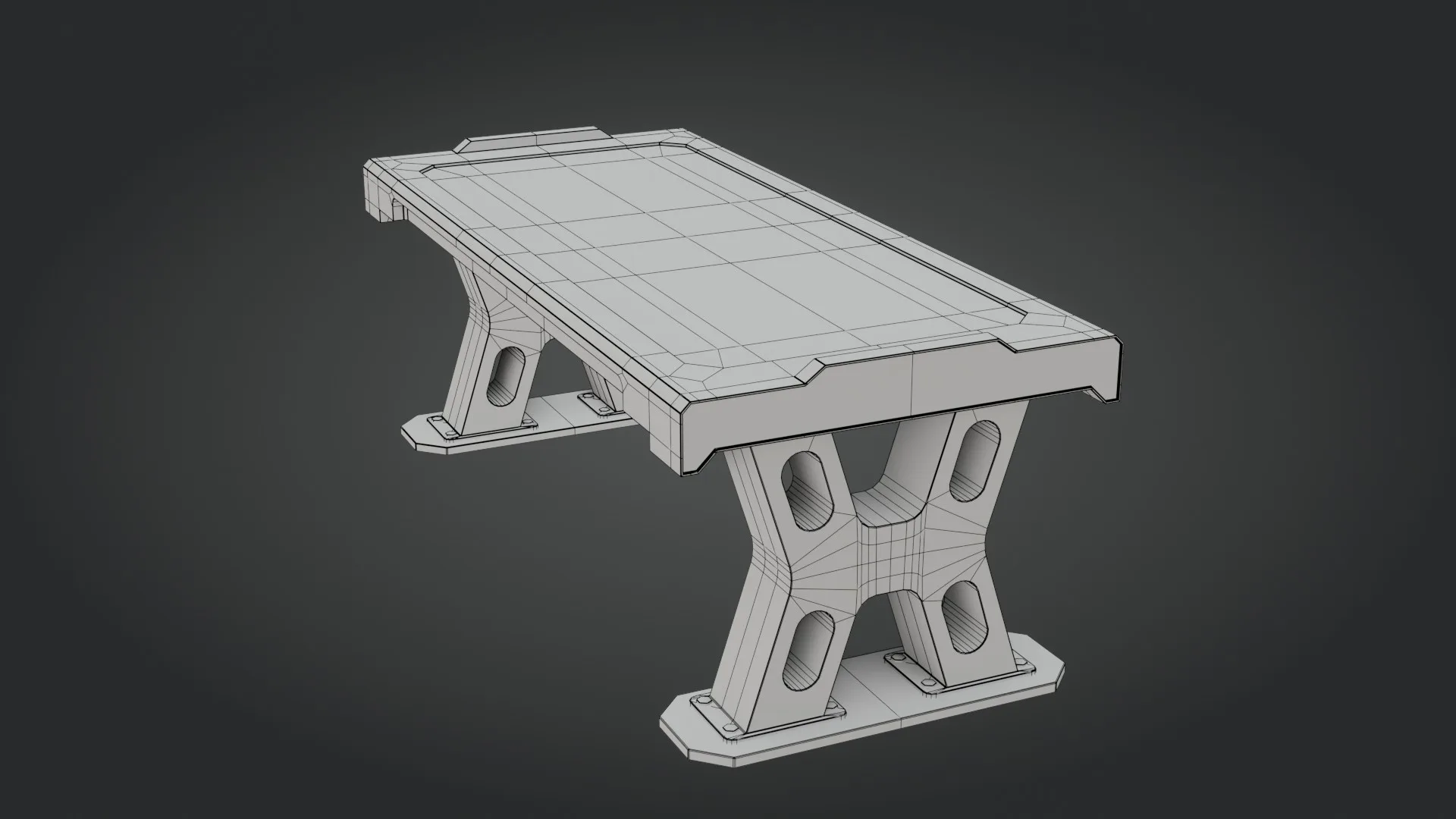 Sci-fi Work Bench - Low poly - PBR - Game ready