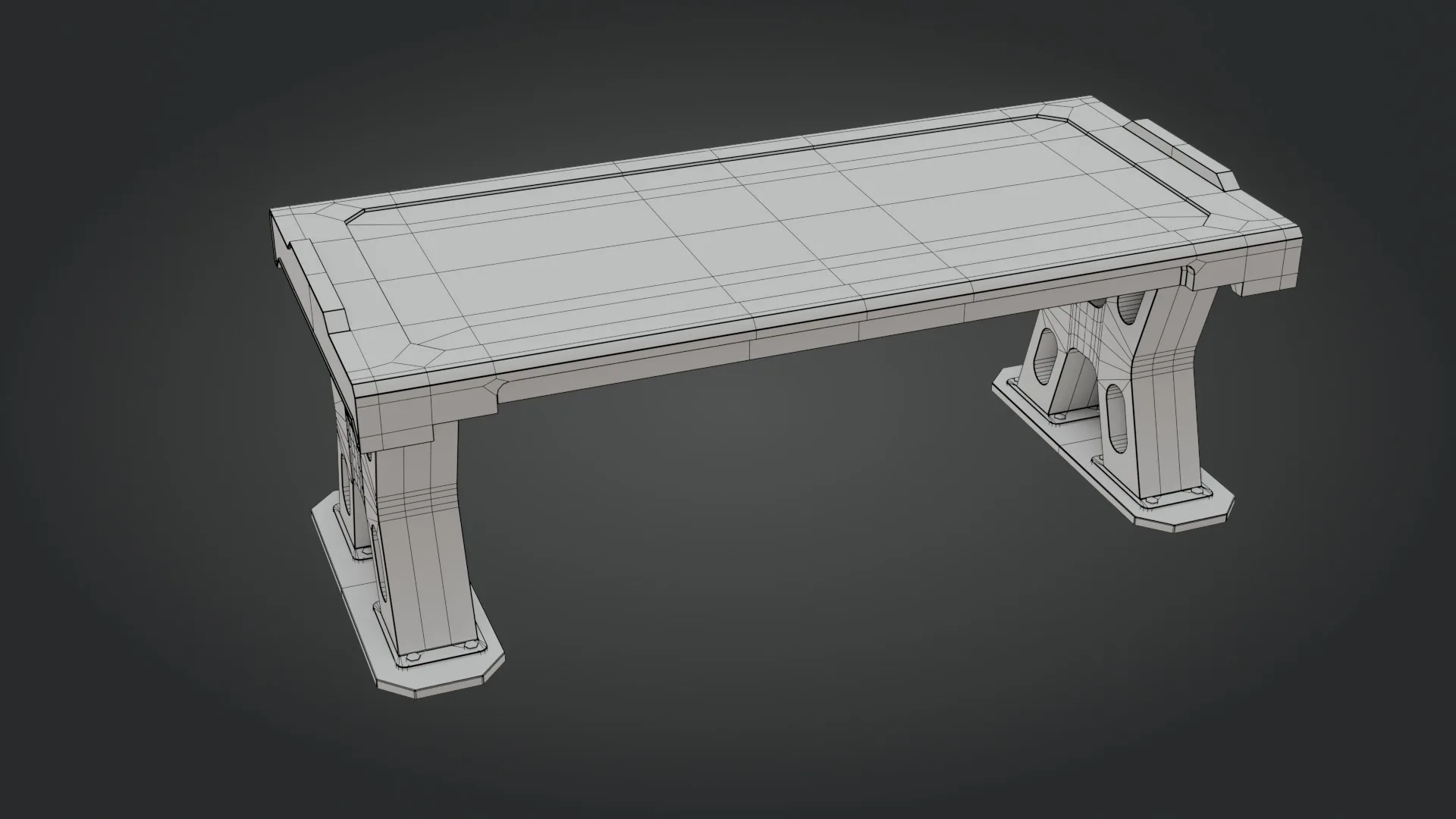 Sci-fi Work Bench - Low poly - PBR - Game ready