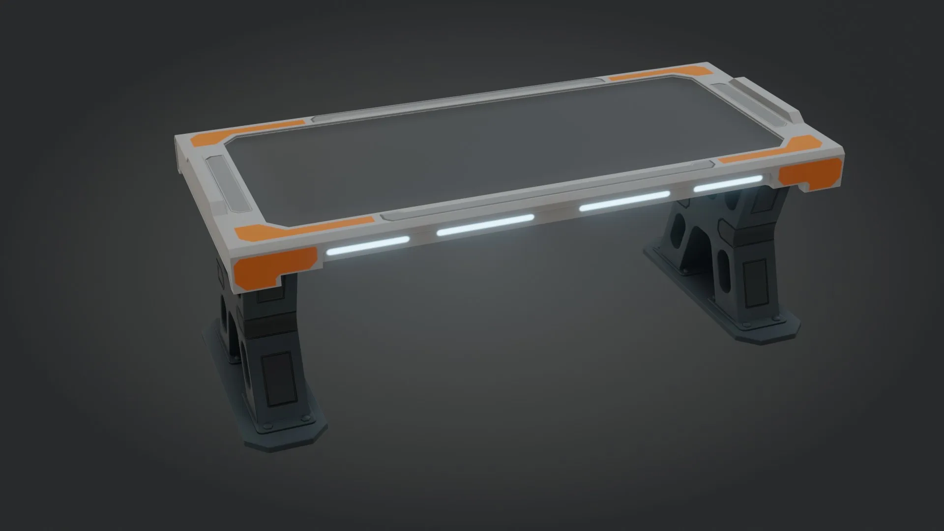 Sci-fi Work Bench - Low poly - PBR - Game ready