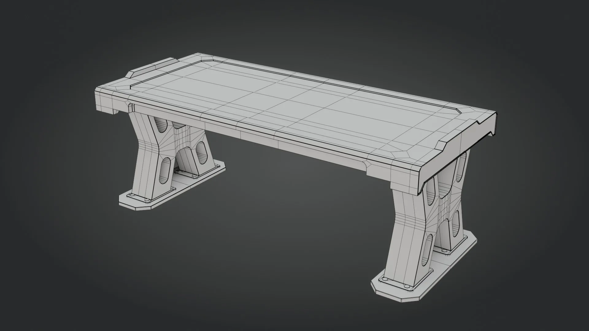 Sci-fi Work Bench - Low poly - PBR - Game ready