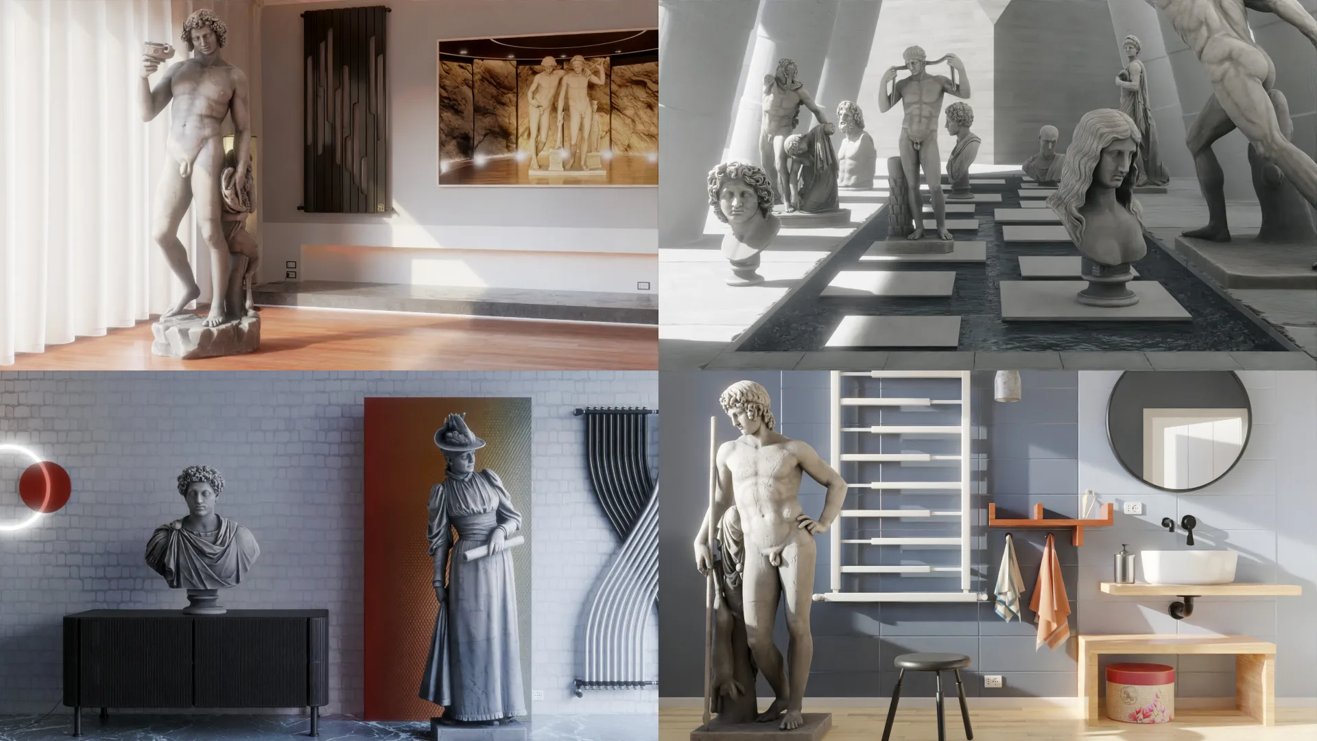 160+ Scaned Famous Statues in Rome 3d models Pack Ⅱ