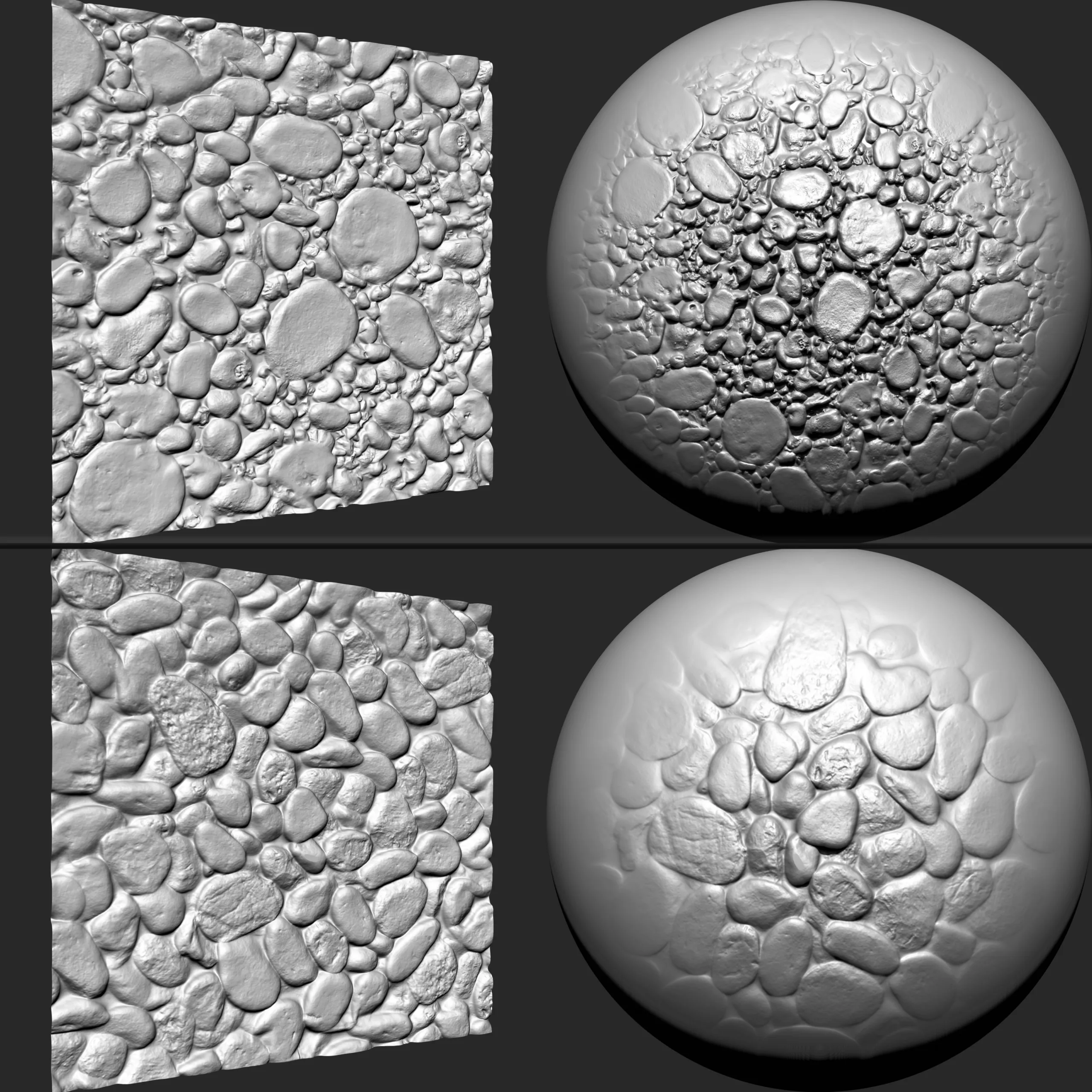 Stone Gravels VDM brushes , Alpha and Noise