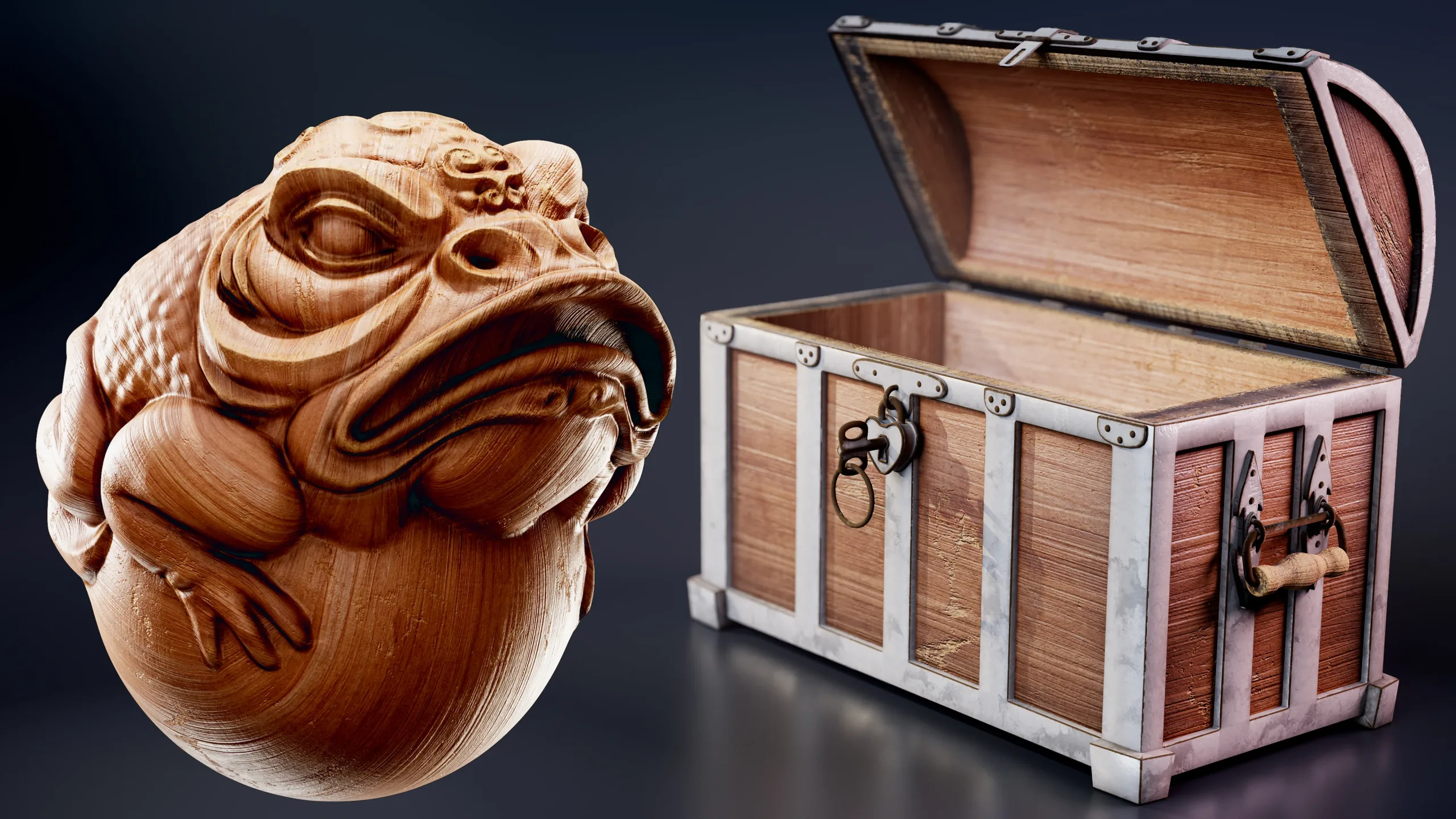 40 Stylized Wood-Metal Smart Material+ 4K PBR Textures + Tutorial