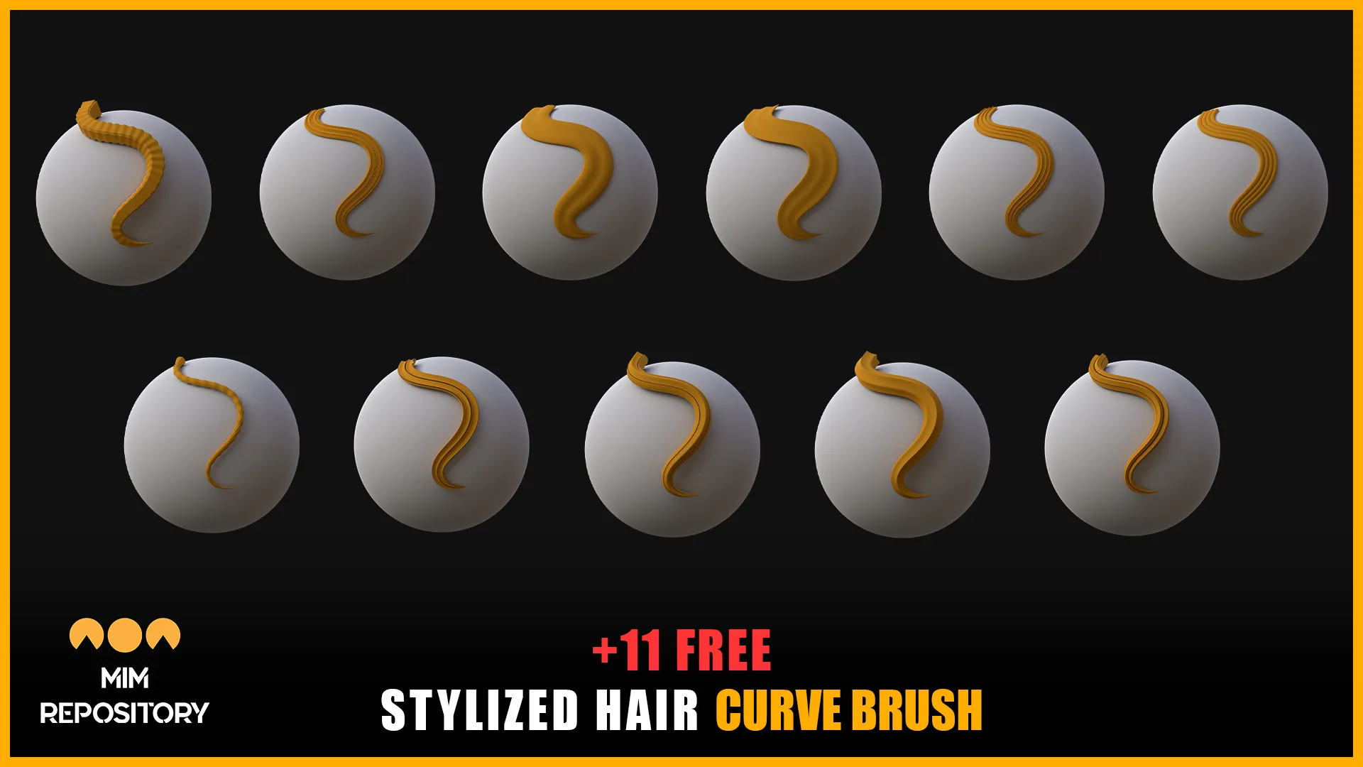 30 Stylized Hair Base Mesh - VOL 02