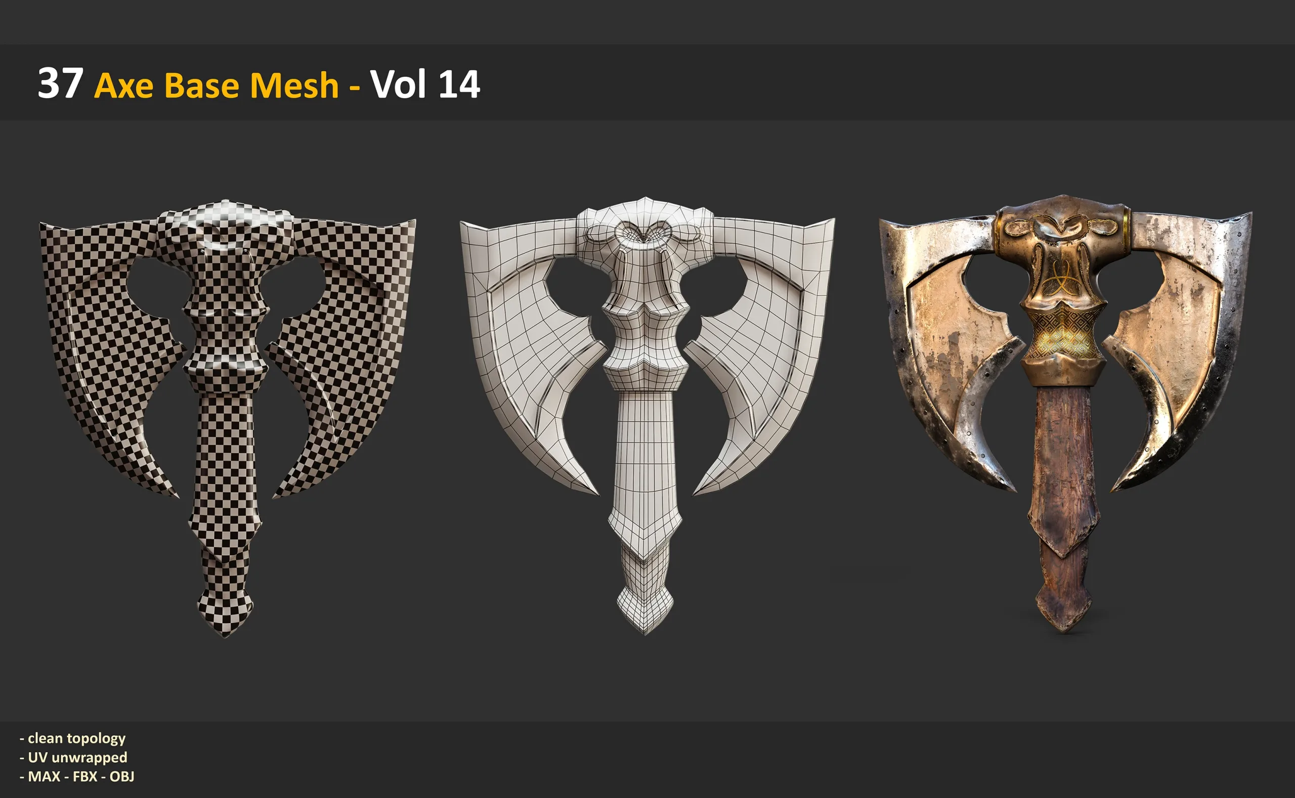 37 Axe Base Mesh - Vol 14