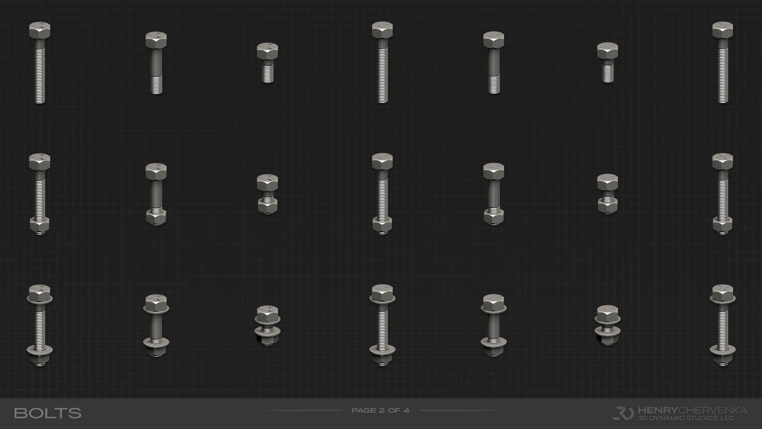 Fastener Zbrush IMM Pack // 300 Screws, Bolts, Nuts & More