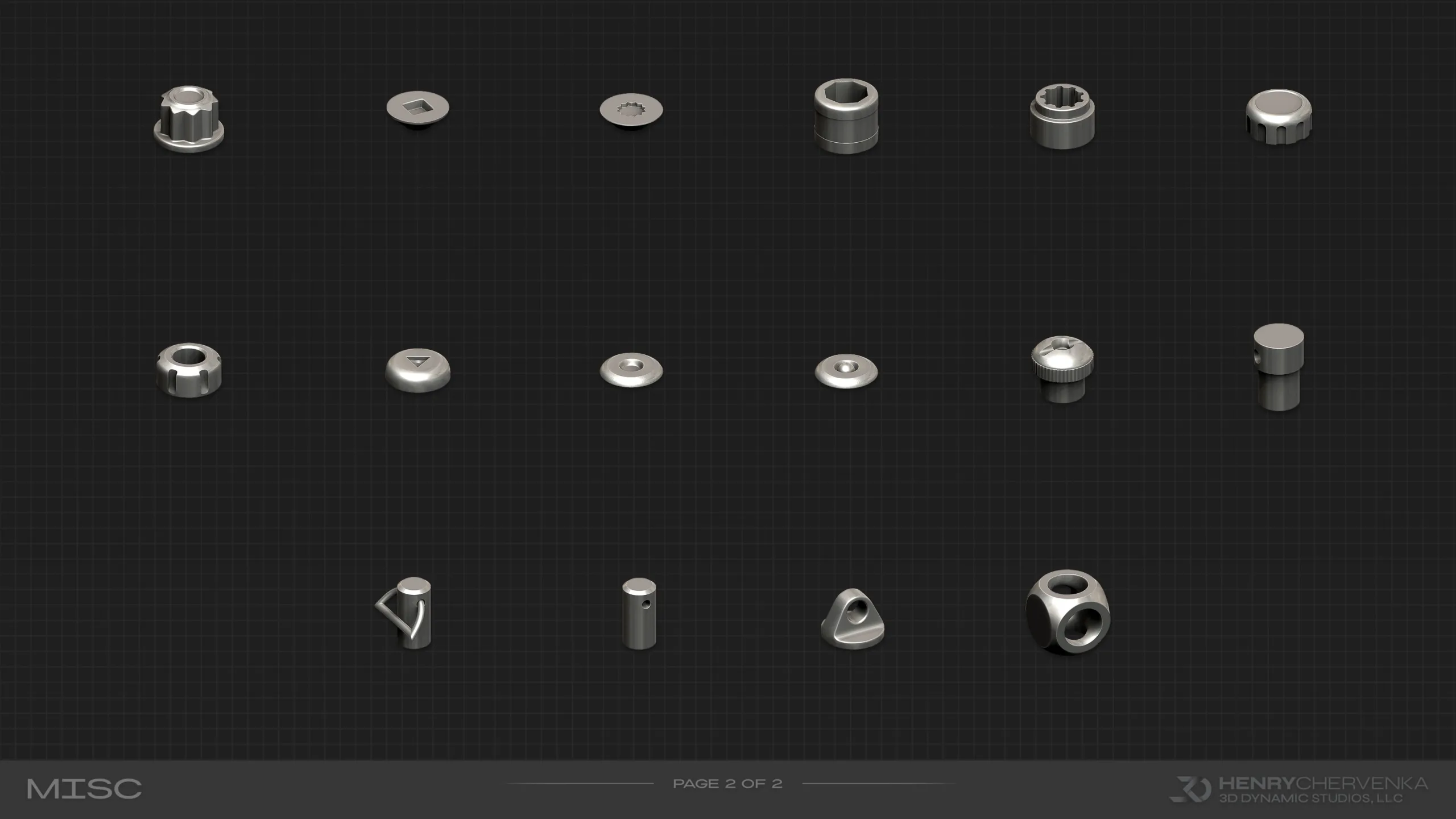 Fastener Zbrush IMM Pack // 300 Screws, Bolts, Nuts & More