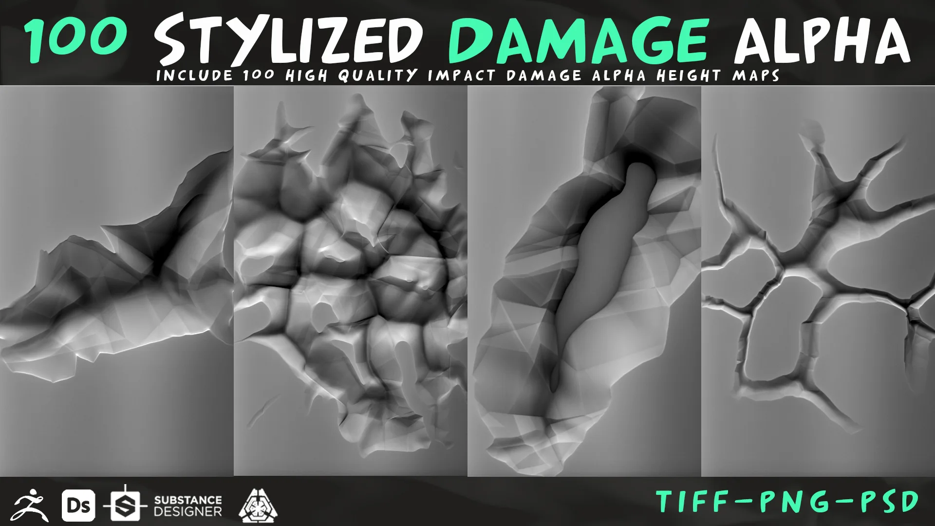 100 Stylized Damage Alpha