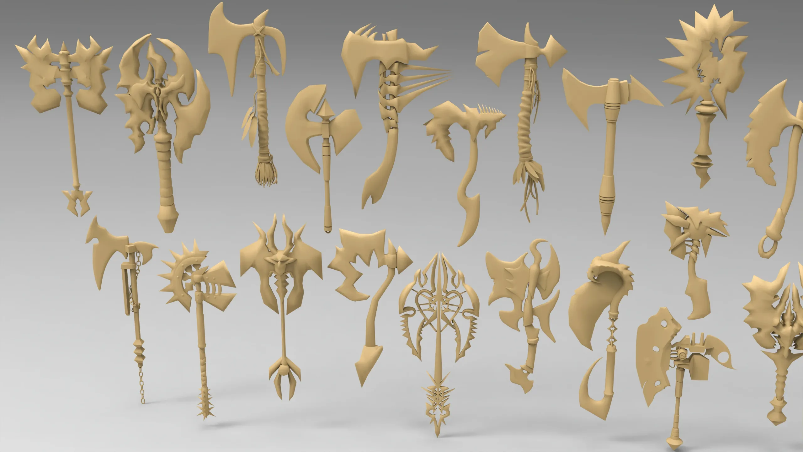 25 basemesh axe collection