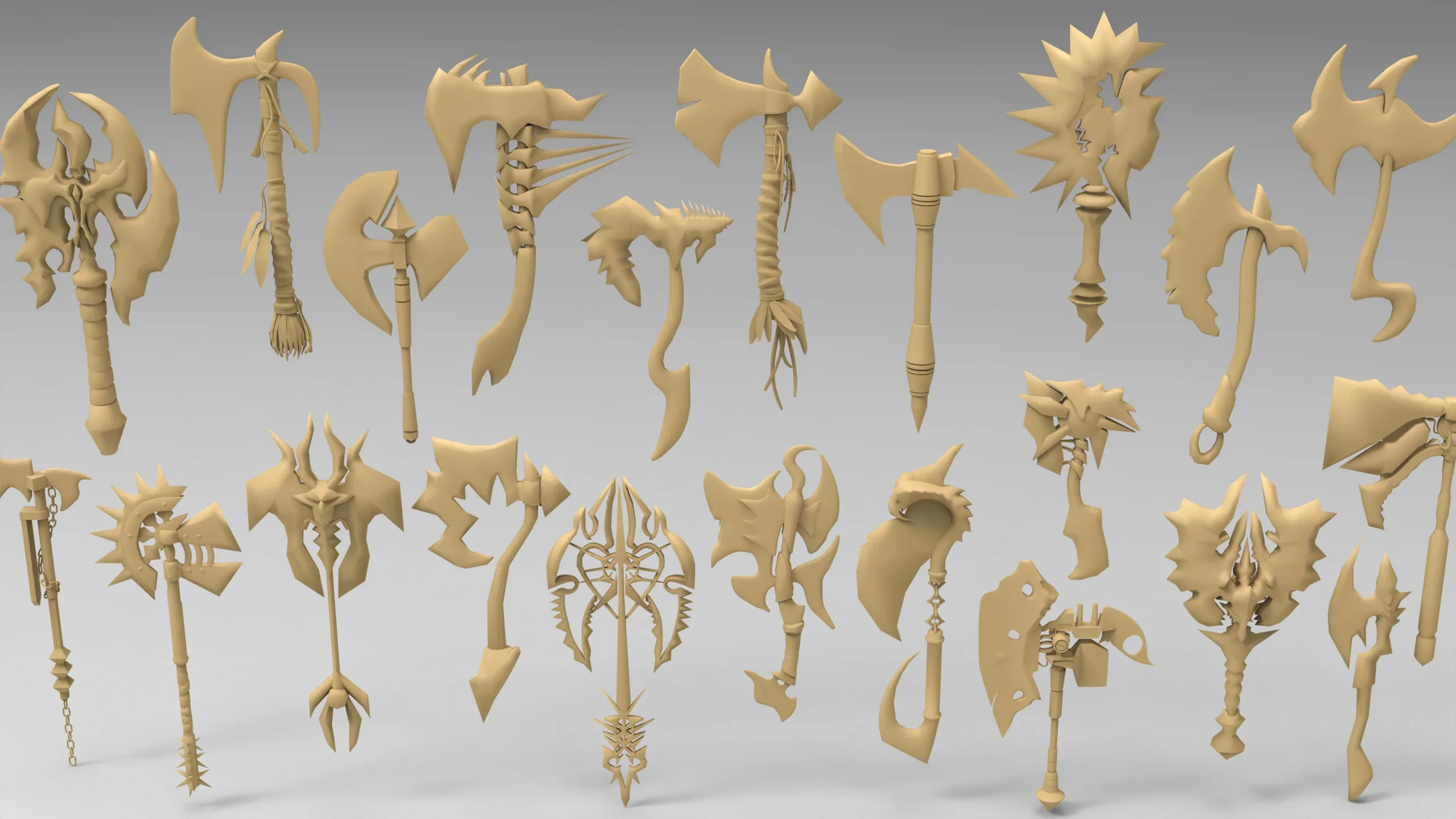 25 basemesh axe collection