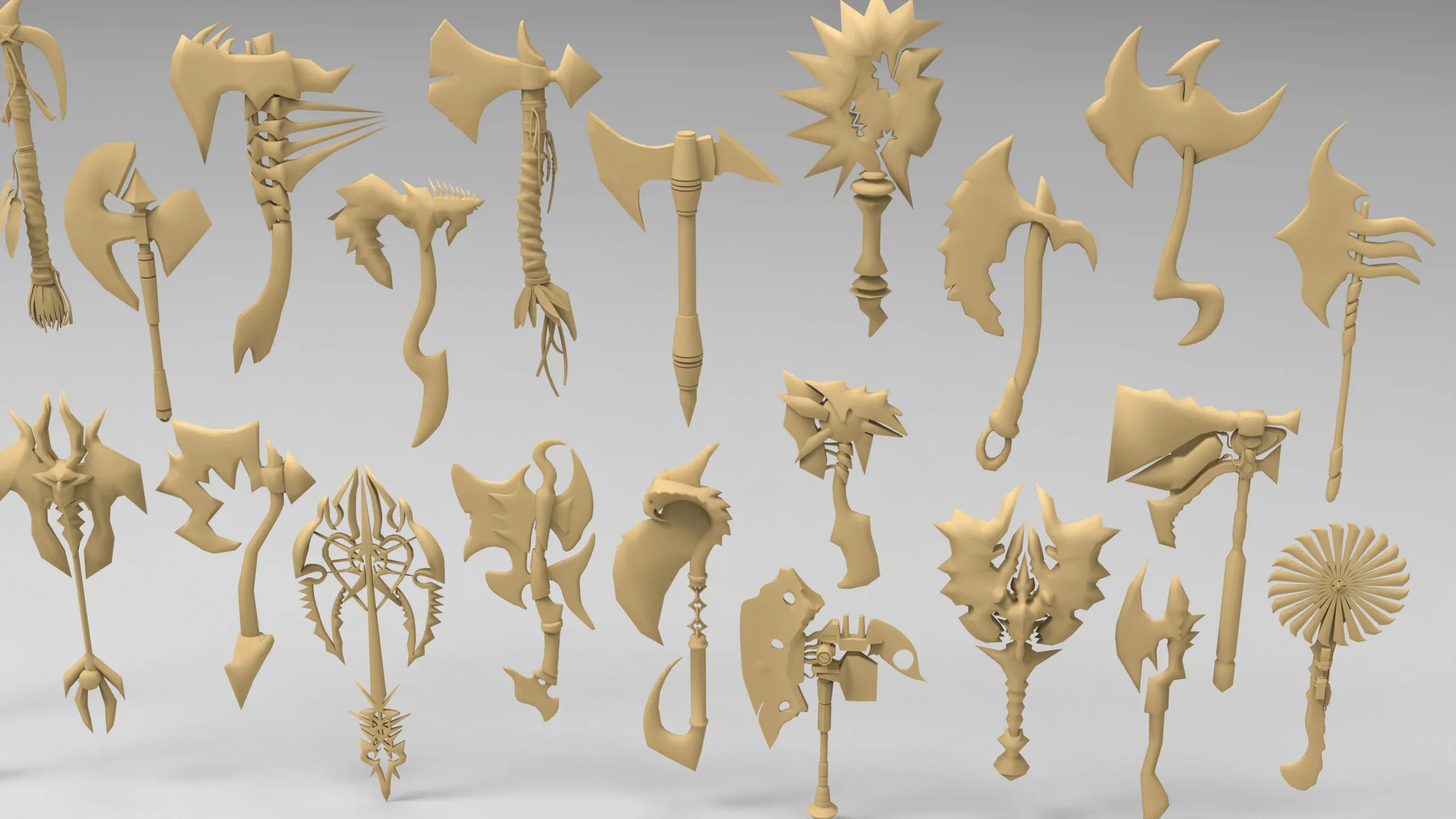 25 basemesh axe collection