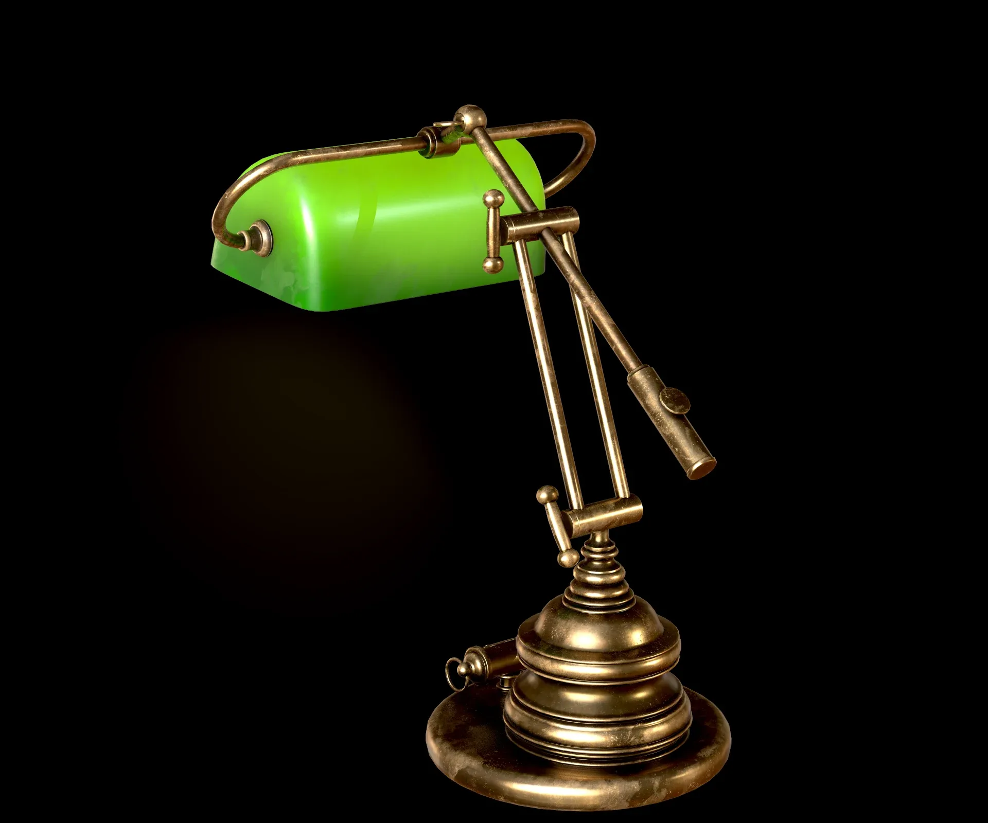 Old Green Banker's Lamp