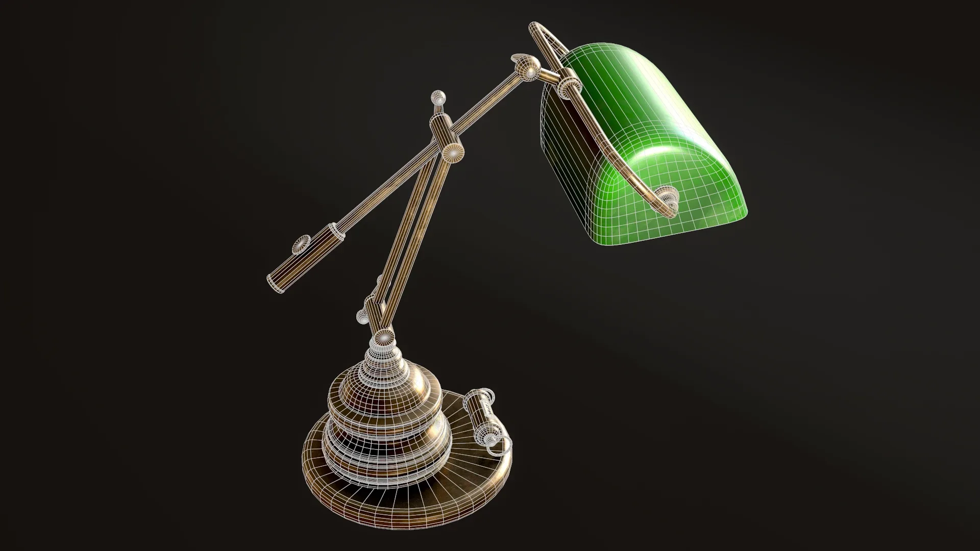 Old Green Banker's Lamp