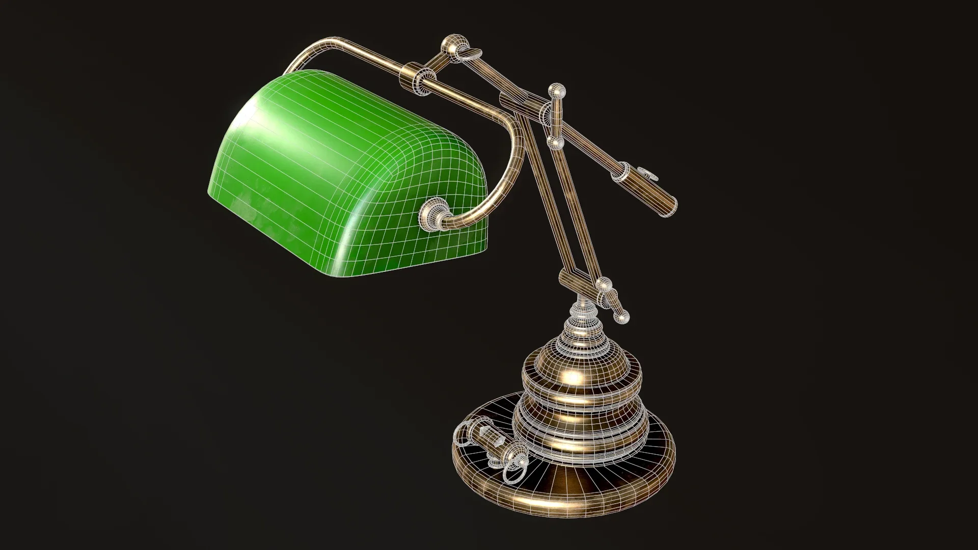 Old Green Banker's Lamp