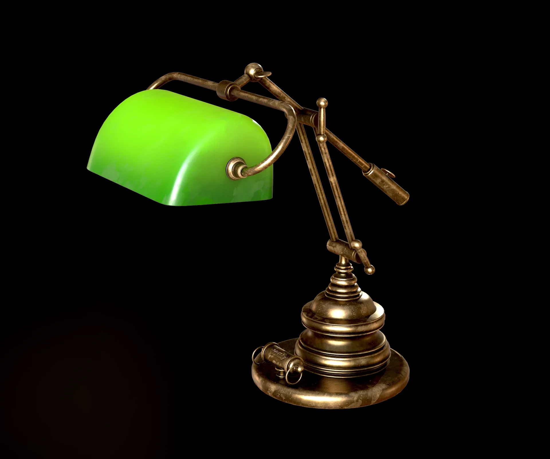 Old Green Banker's Lamp