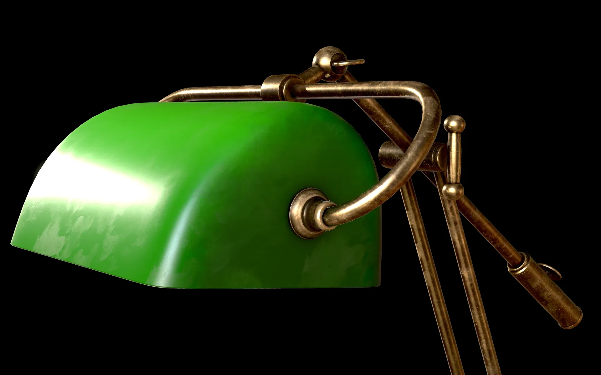 Old Green Banker's Lamp