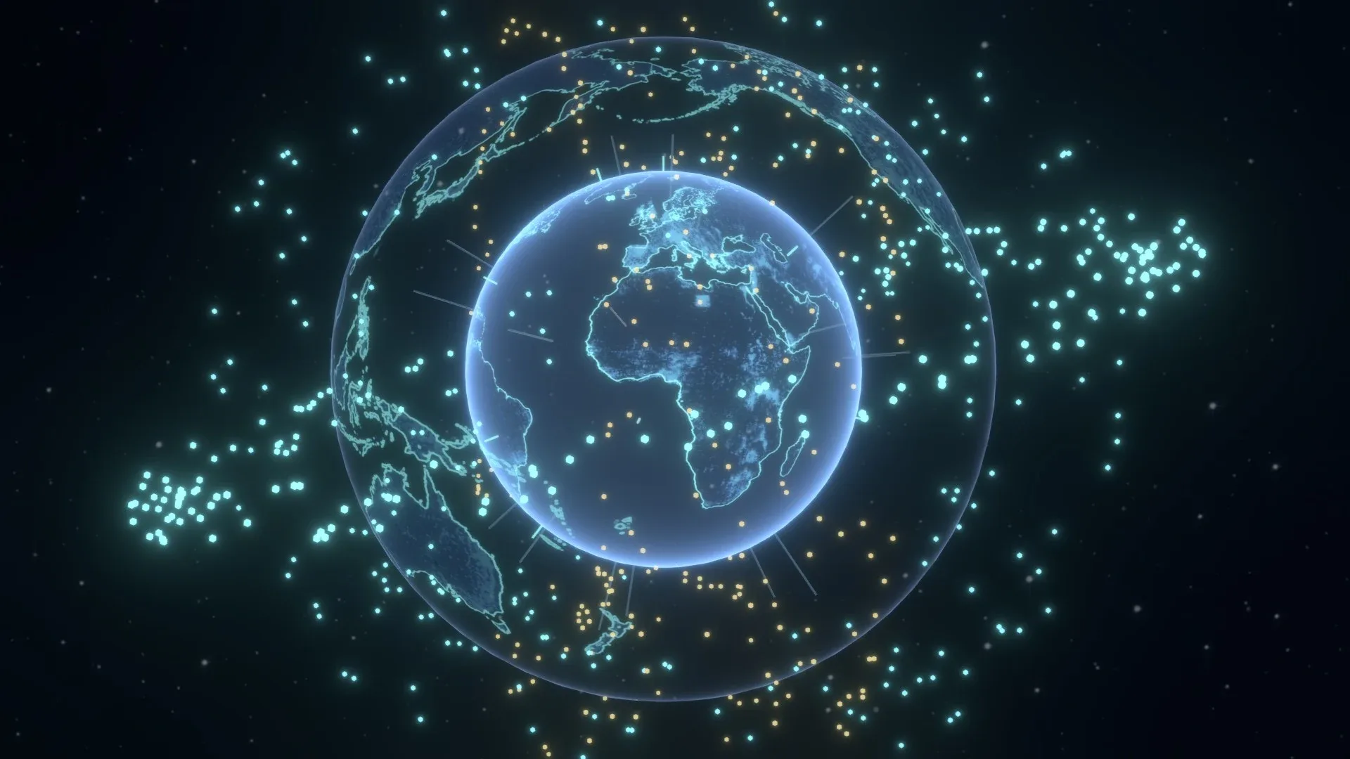 Animated Hologram Planet Earth #6 Sci-Fi 3D Model 4k Textures