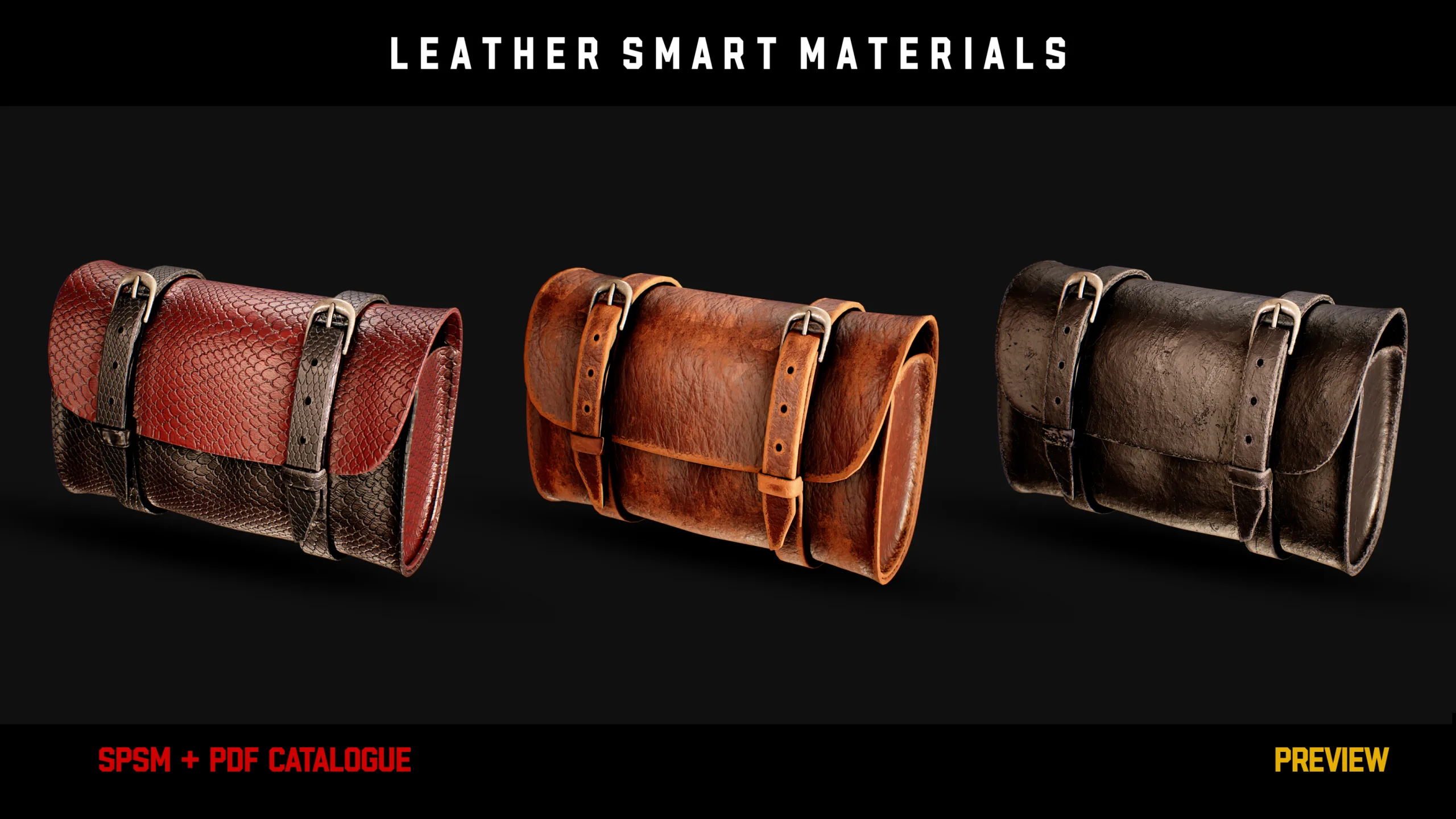 " 30 High Detailed Leather Smart Materials " (Vol.1)