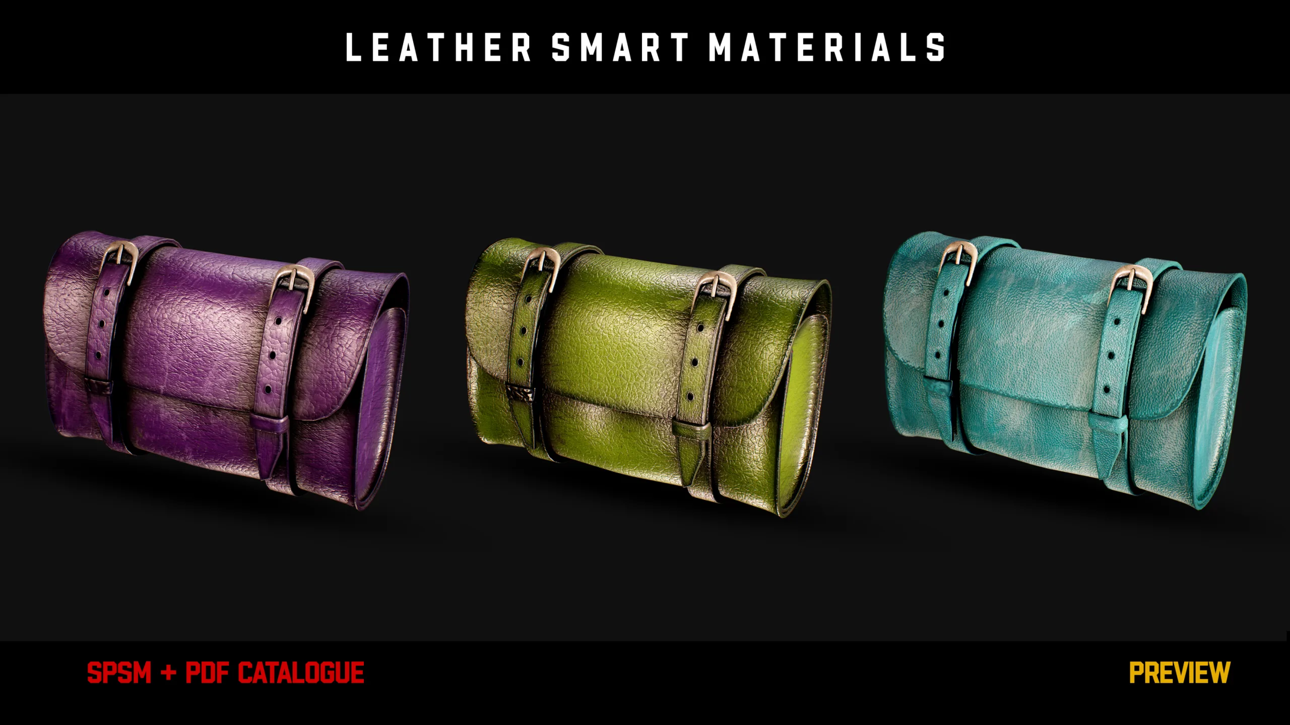 " 30 High Detailed Leather Smart Materials " (Vol.1)