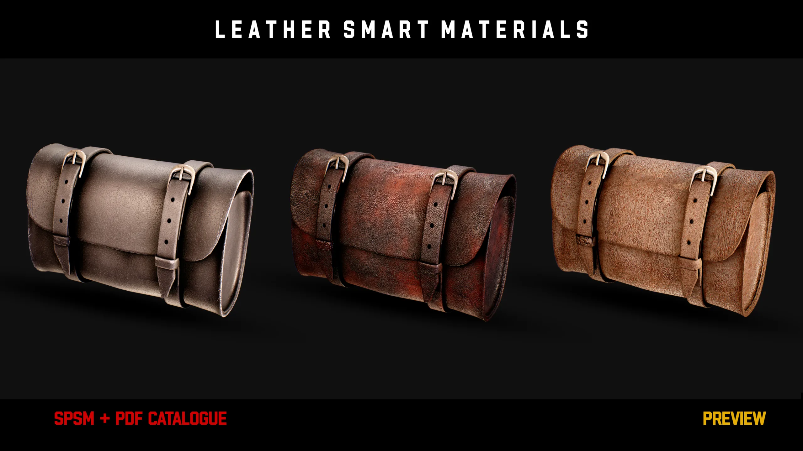 " 30 High Detailed Leather Smart Materials " (Vol.1)