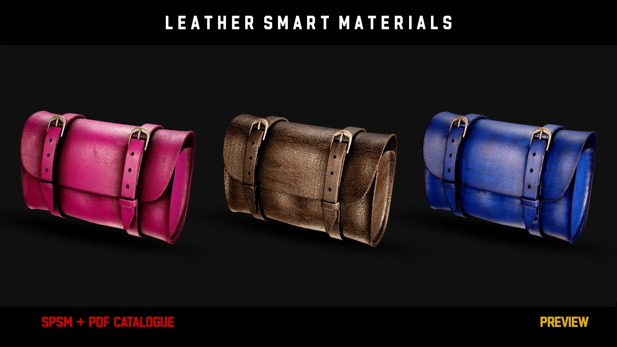 " 30 High Detailed Leather Smart Materials " (Vol.1)