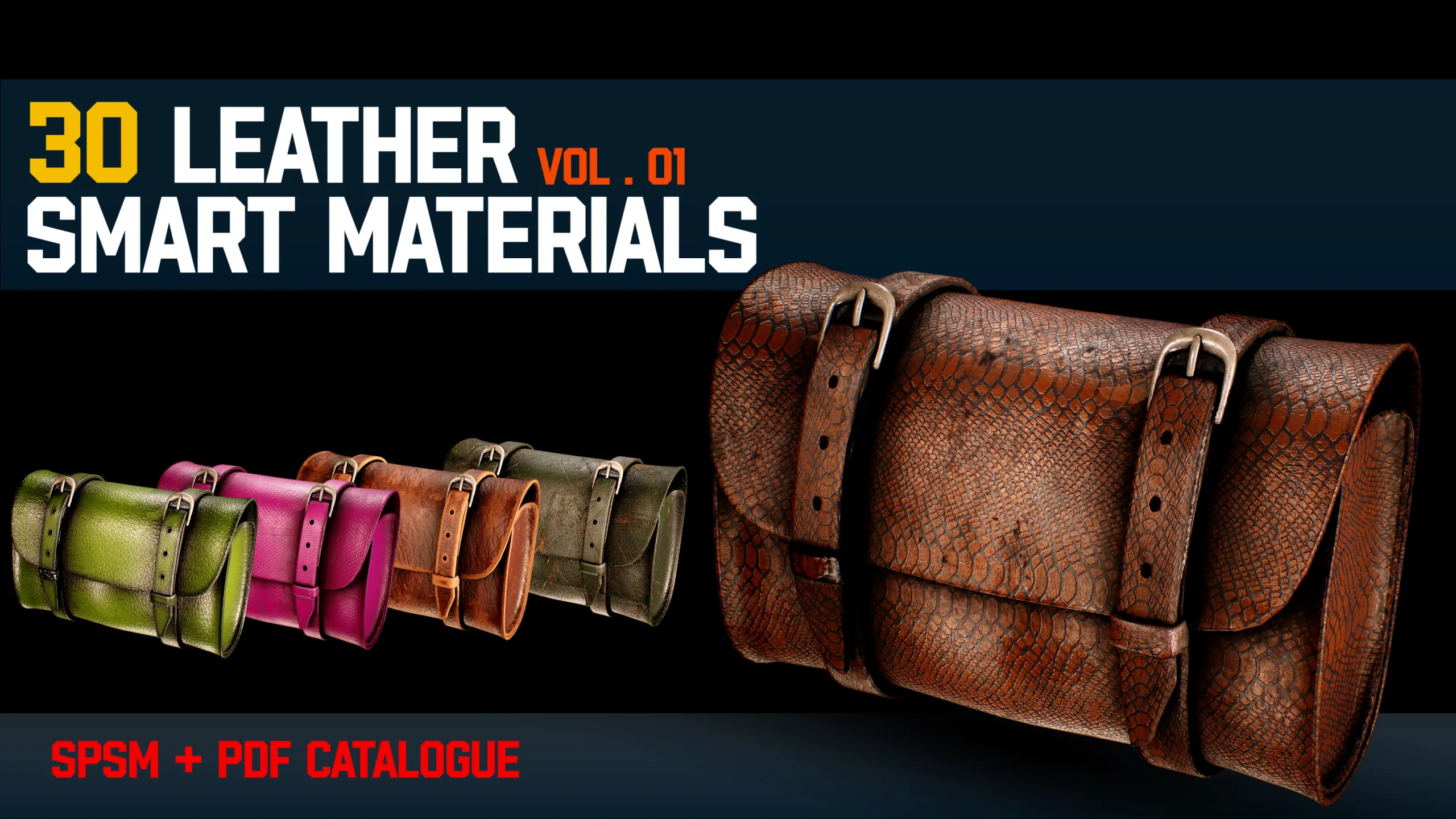 " 30 High Detailed Leather Smart Materials " (Vol.1)