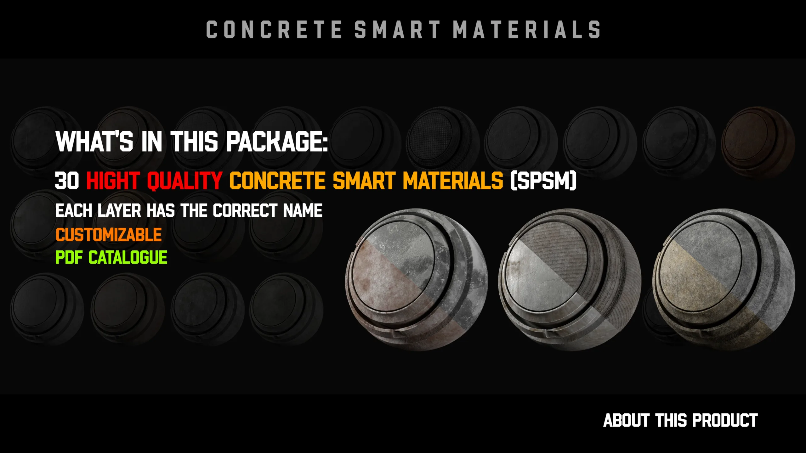 " 30 High Detailed Concrete Smart Materials " (Vol.2)