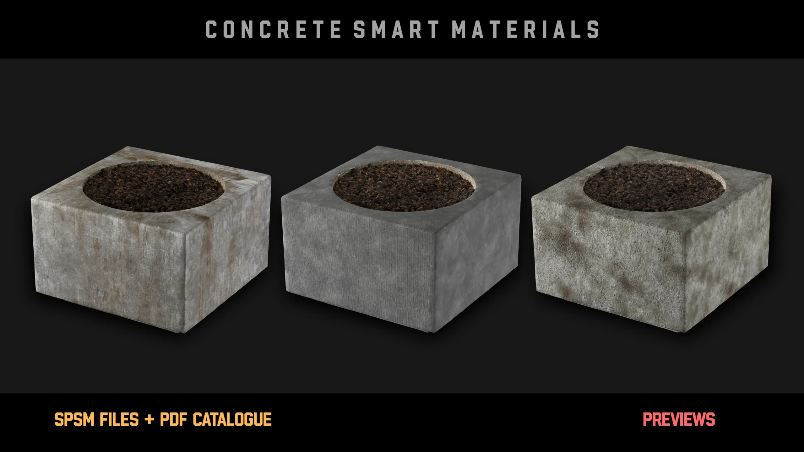 " 30 High Detailed Concrete Smart Materials " (Vol.2)