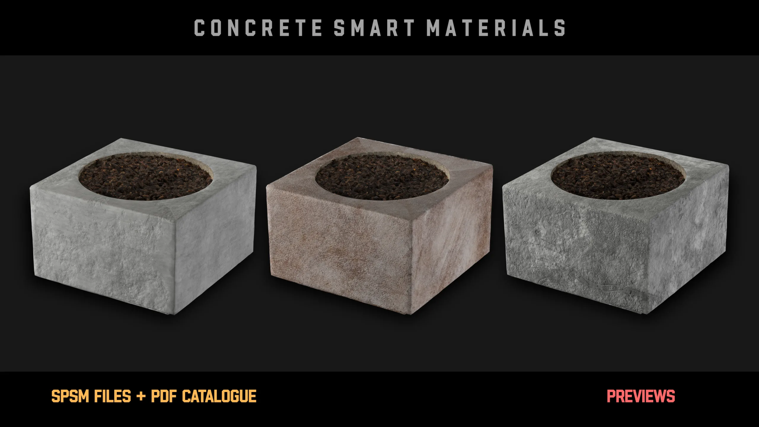 " 30 High Detailed Concrete Smart Materials " (Vol.2)