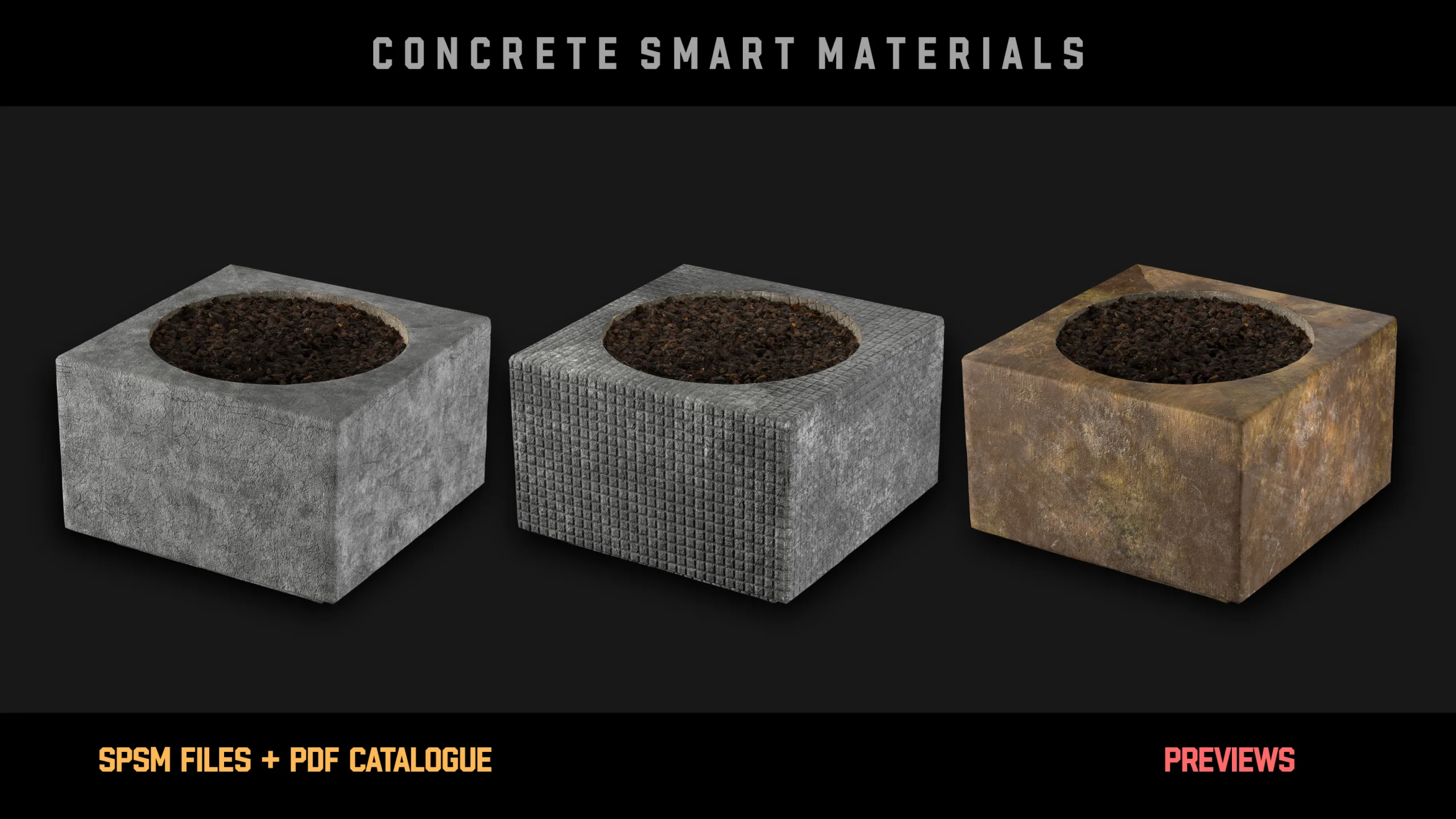 " 30 High Detailed Concrete Smart Materials " (Vol.2)