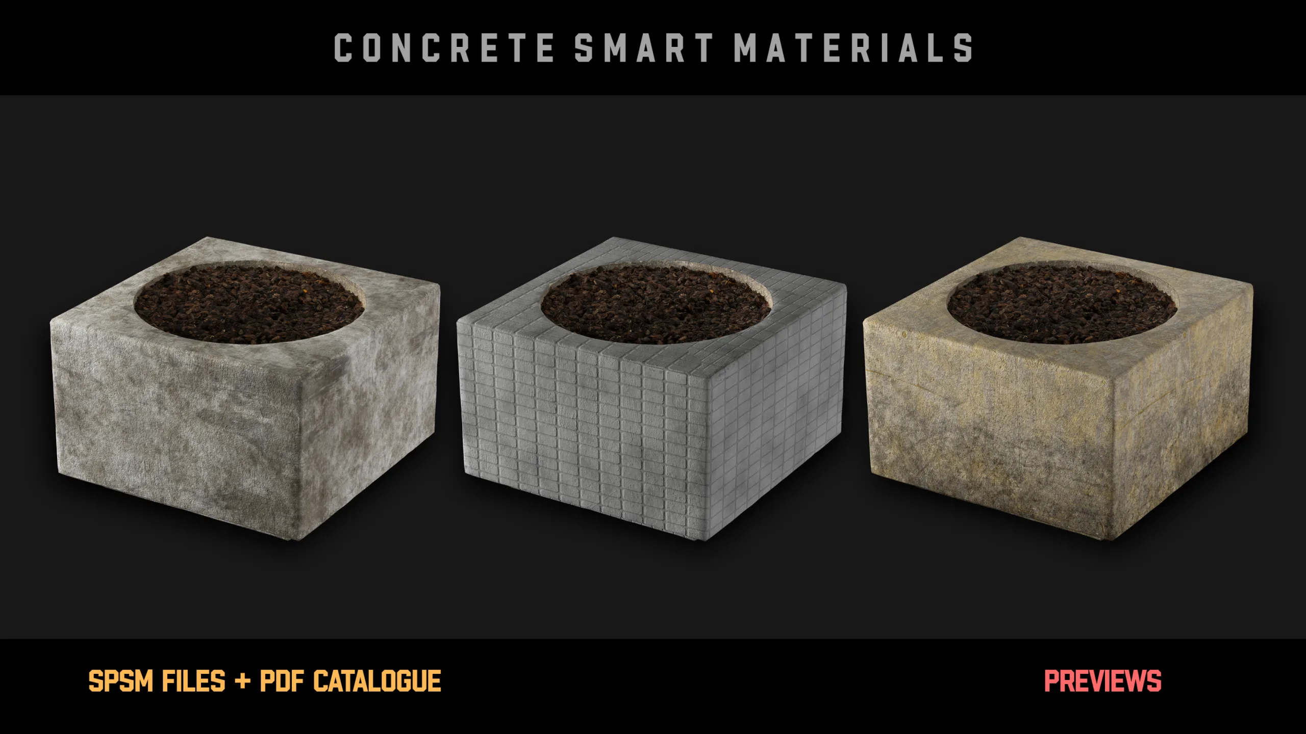 " 30 High Detailed Concrete Smart Materials " (Vol.2)