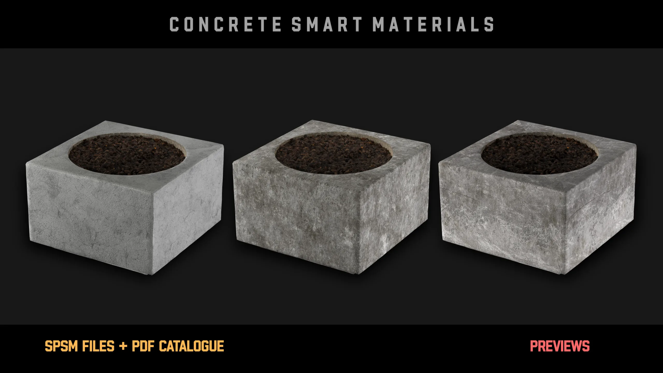 " 30 High Detailed Concrete Smart Materials " (Vol.2)