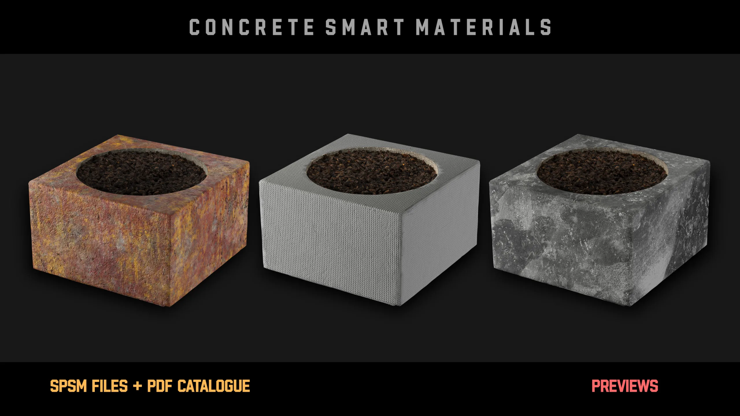 " 30 High Detailed Concrete Smart Materials " (Vol.2)