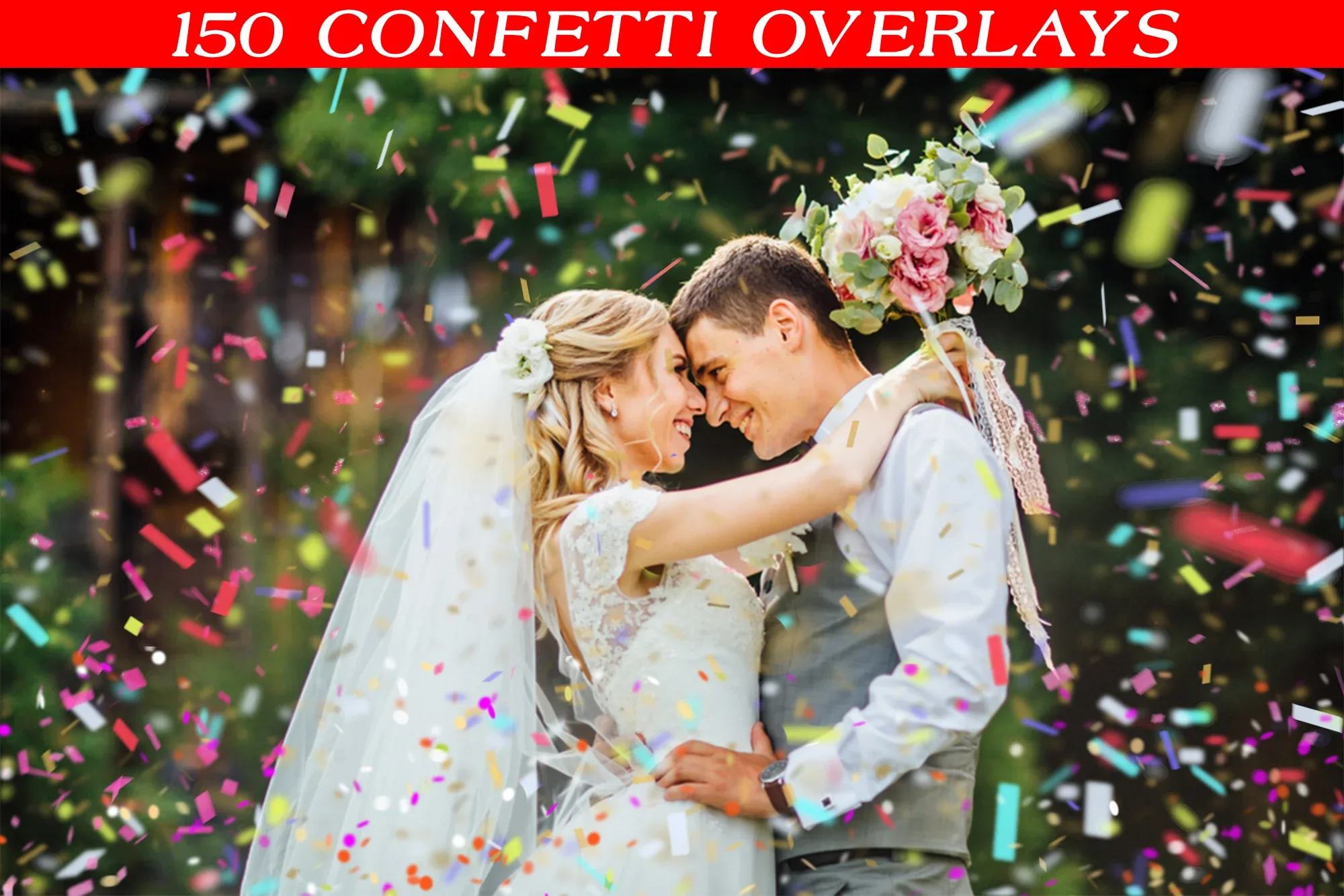 150 Falling Confetti Photo Overlays, Birthday, Party Celebration, Magic Blowing Overalys, Gold confetti overlays, PNG