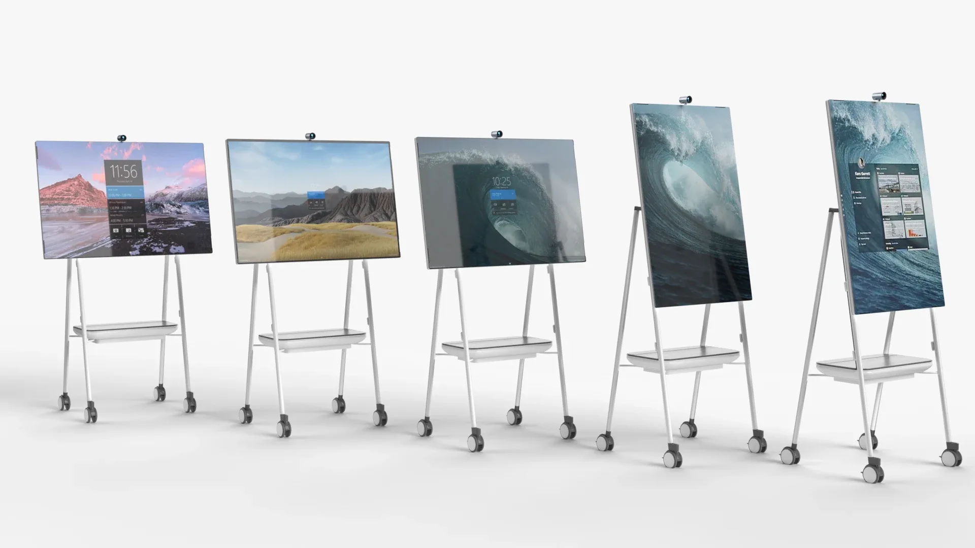 Microsoft Surface Hub 2S 85 inch and 50 inch