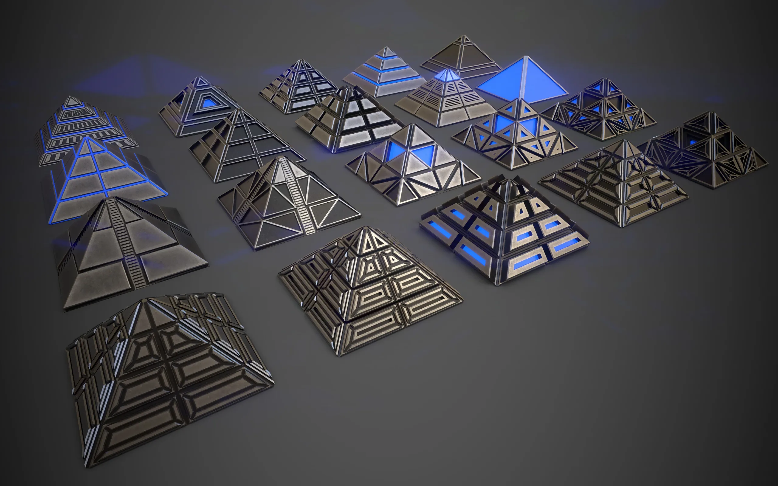 Sci-Fi Pyramid Metal