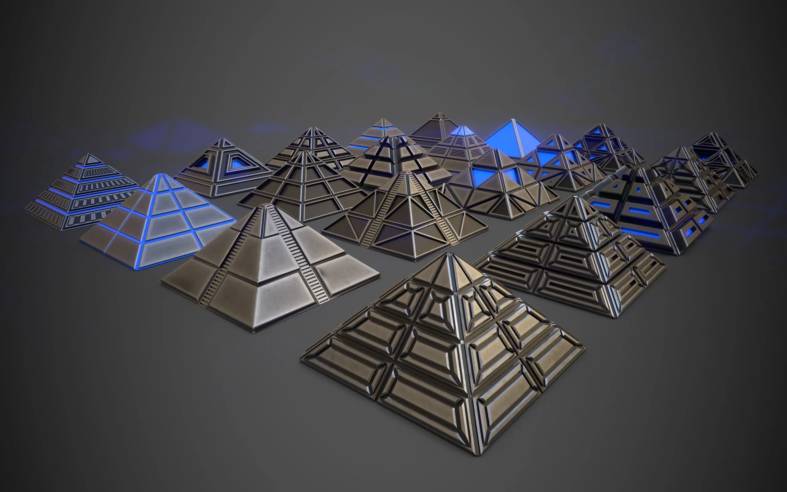 Sci-Fi Pyramid Metal