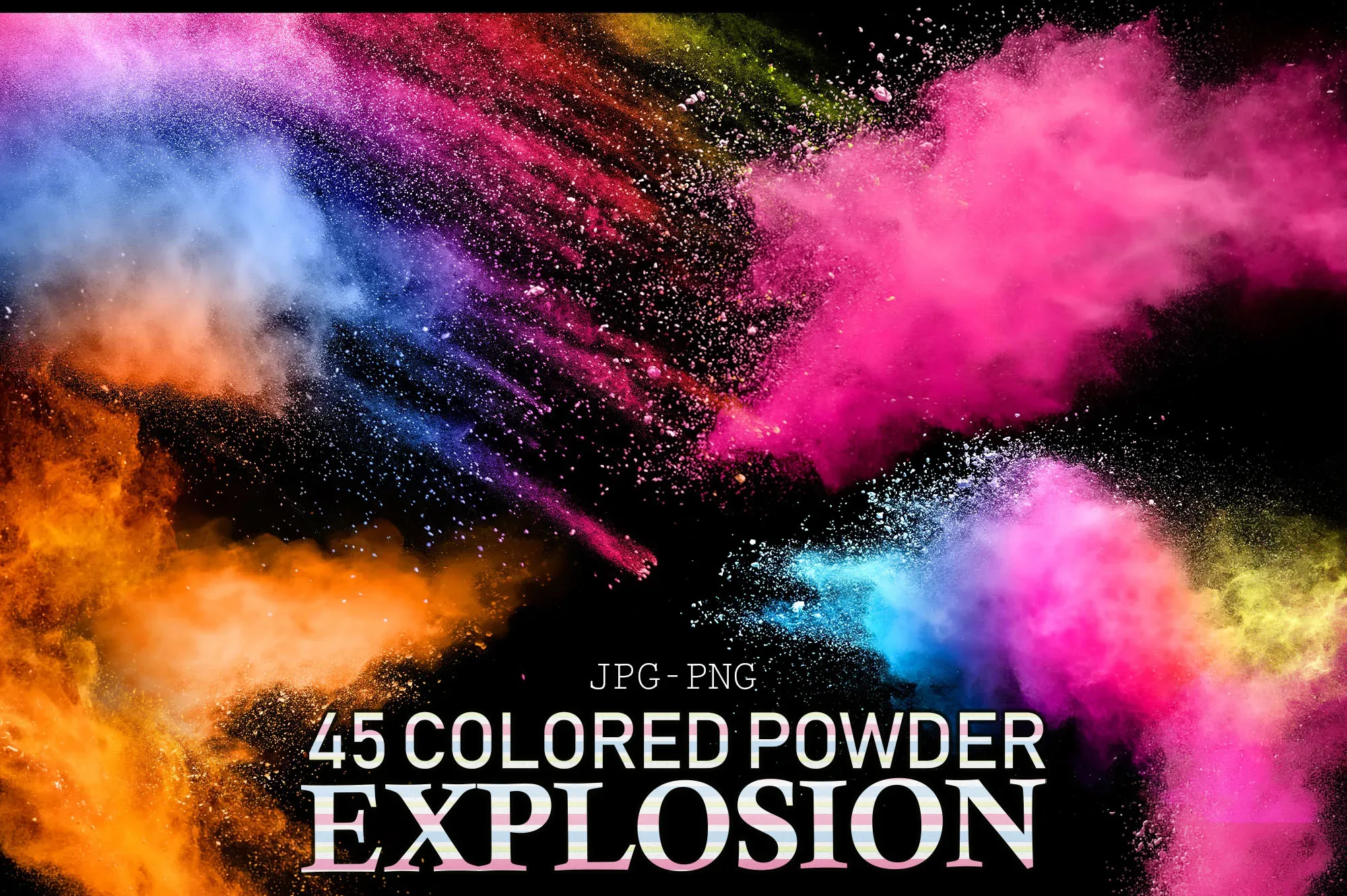45 Explosion of Colored Powder, Holy Powder Texture Rainbow Explosion Textures colored Abstract Art Digital Paper Backgrounds blowing powder