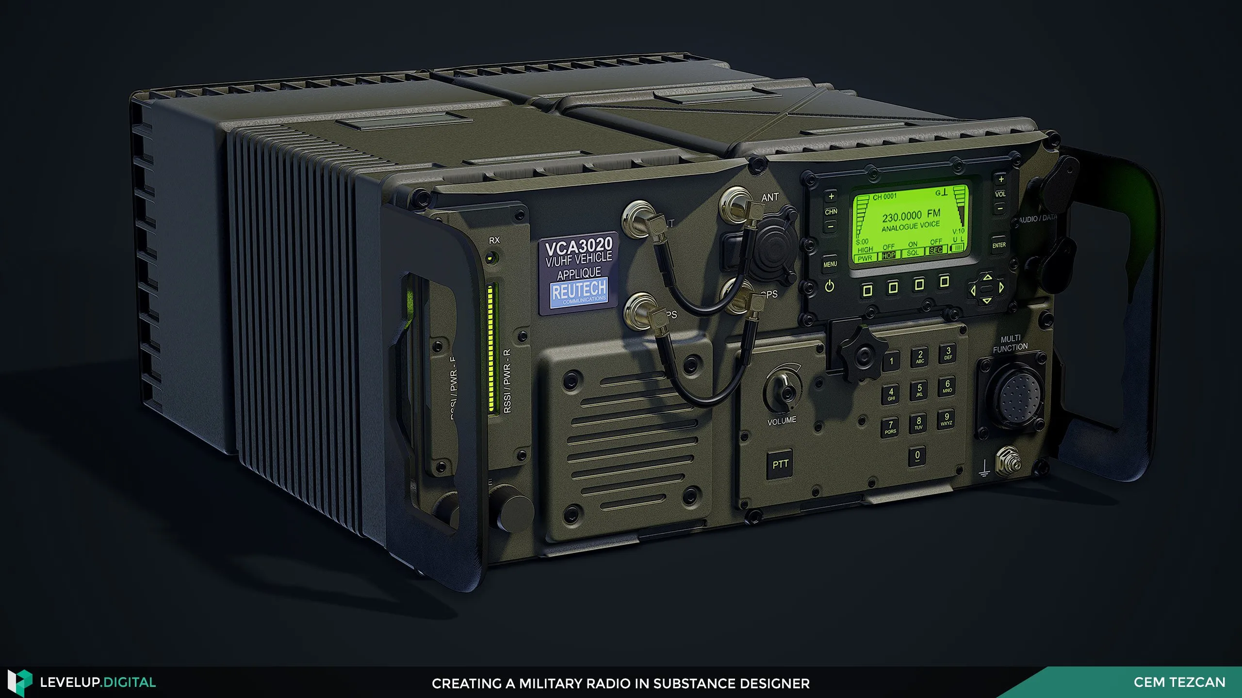 Creating a Military Radio in Substance Designer | Cem Tezcan