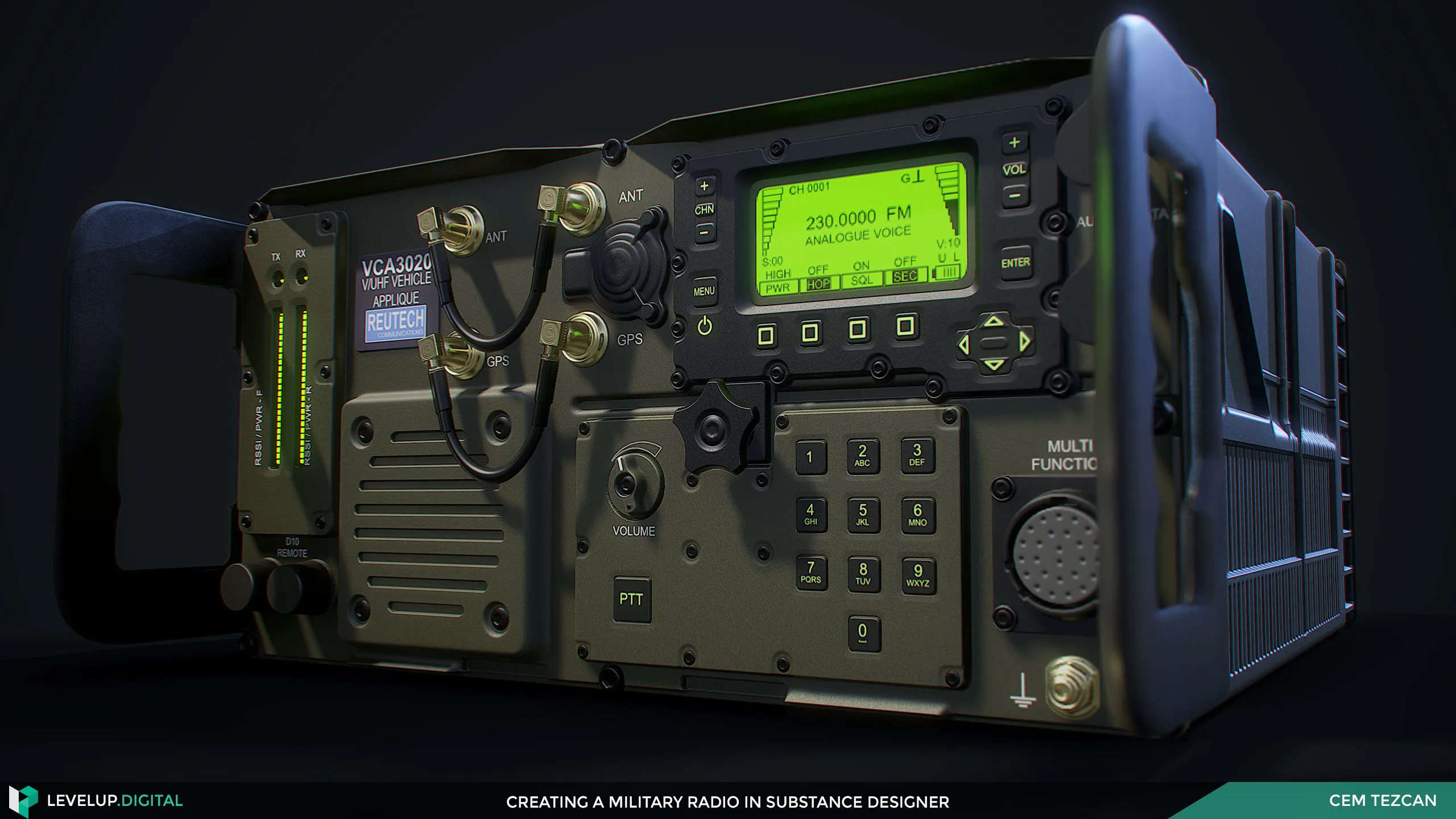 Creating a Military Radio in Substance Designer | Cem Tezcan