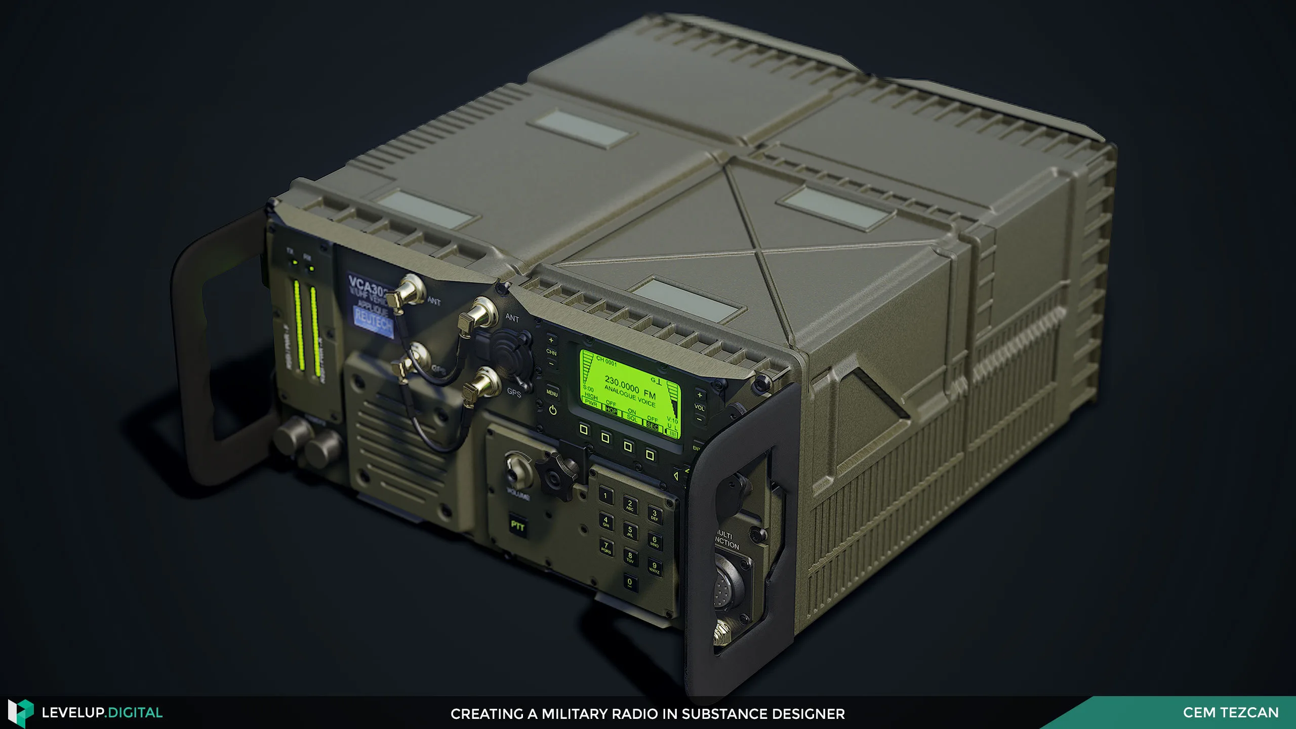 Creating a Military Radio in Substance Designer | Cem Tezcan