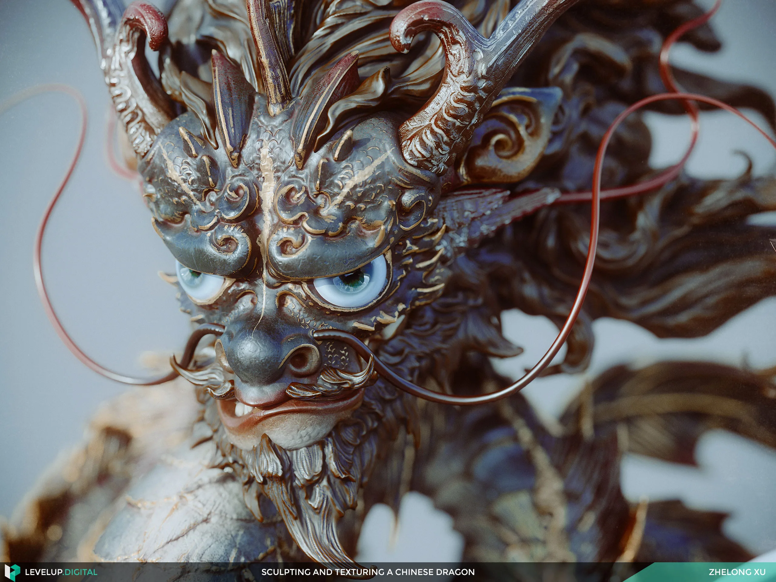 Sculpting & Texturing a Chinese Dragon | Zhelong Xu