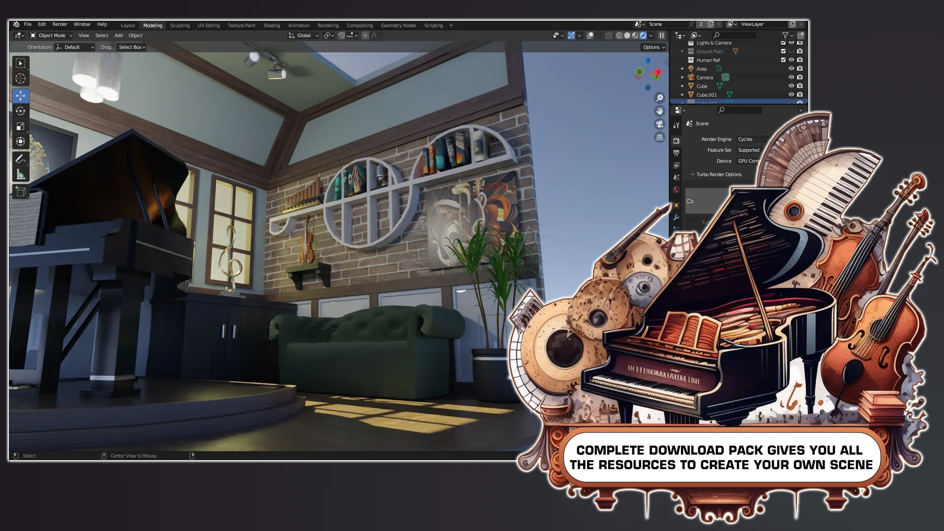 Blender 3 Beginners Step-by-Step Guide to Isometric Rooms Course
