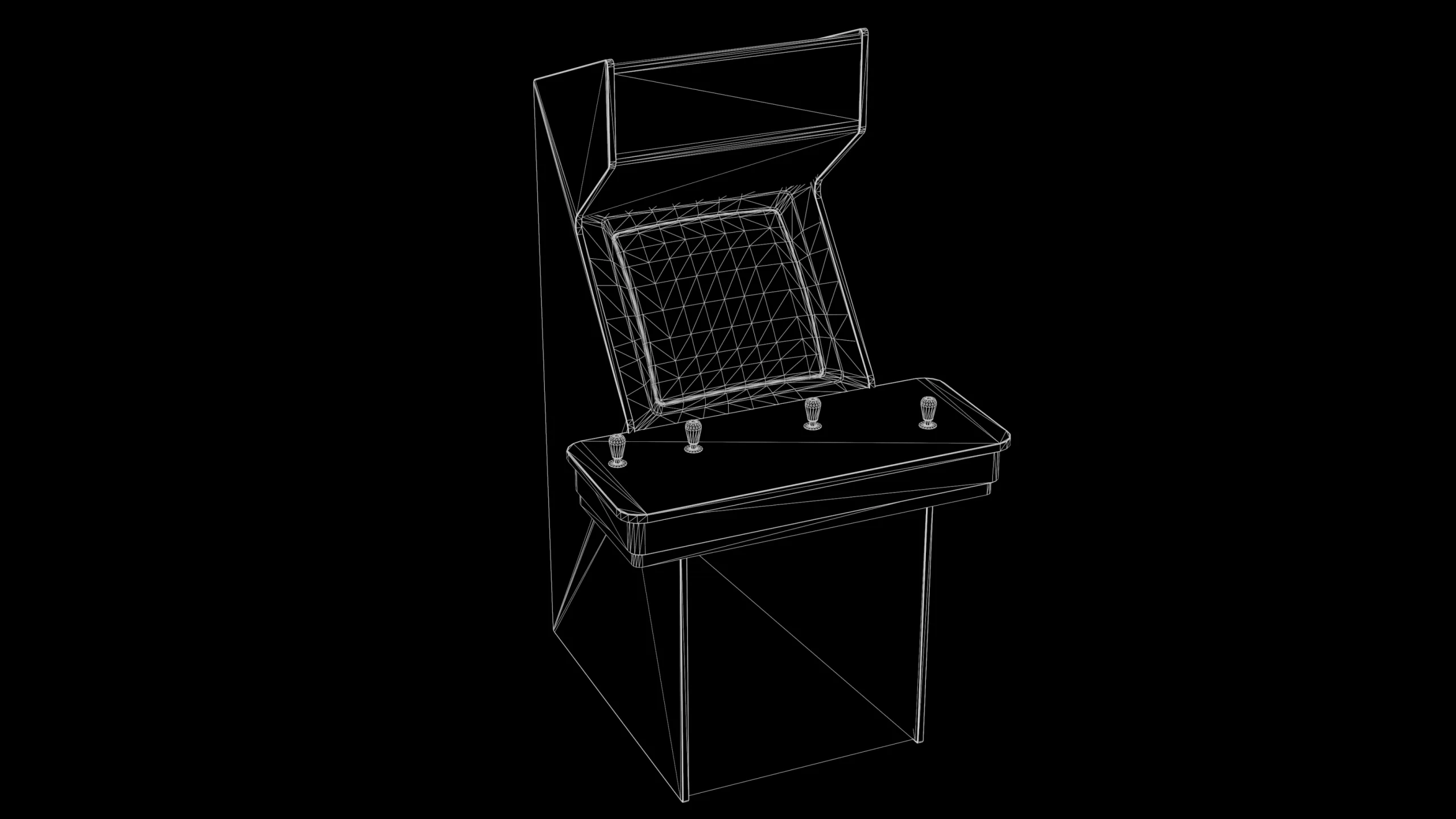 Arcade Game Machine - Game ready props Low-poly 3D model